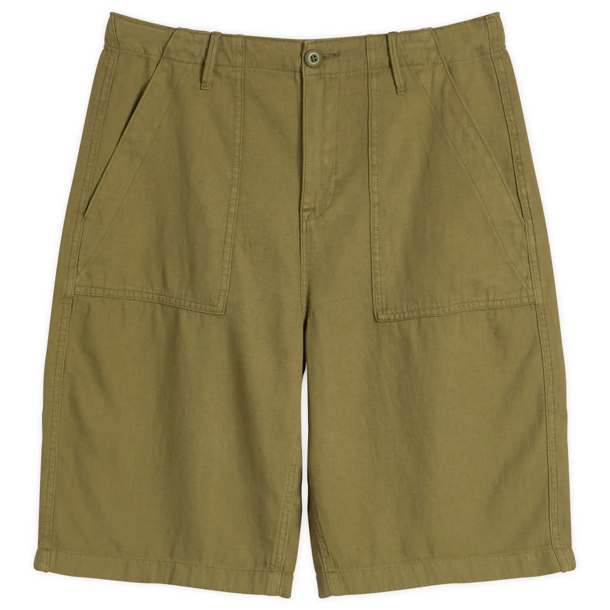 Good American Women's Lite Linen Bermuda Short Martini Olive