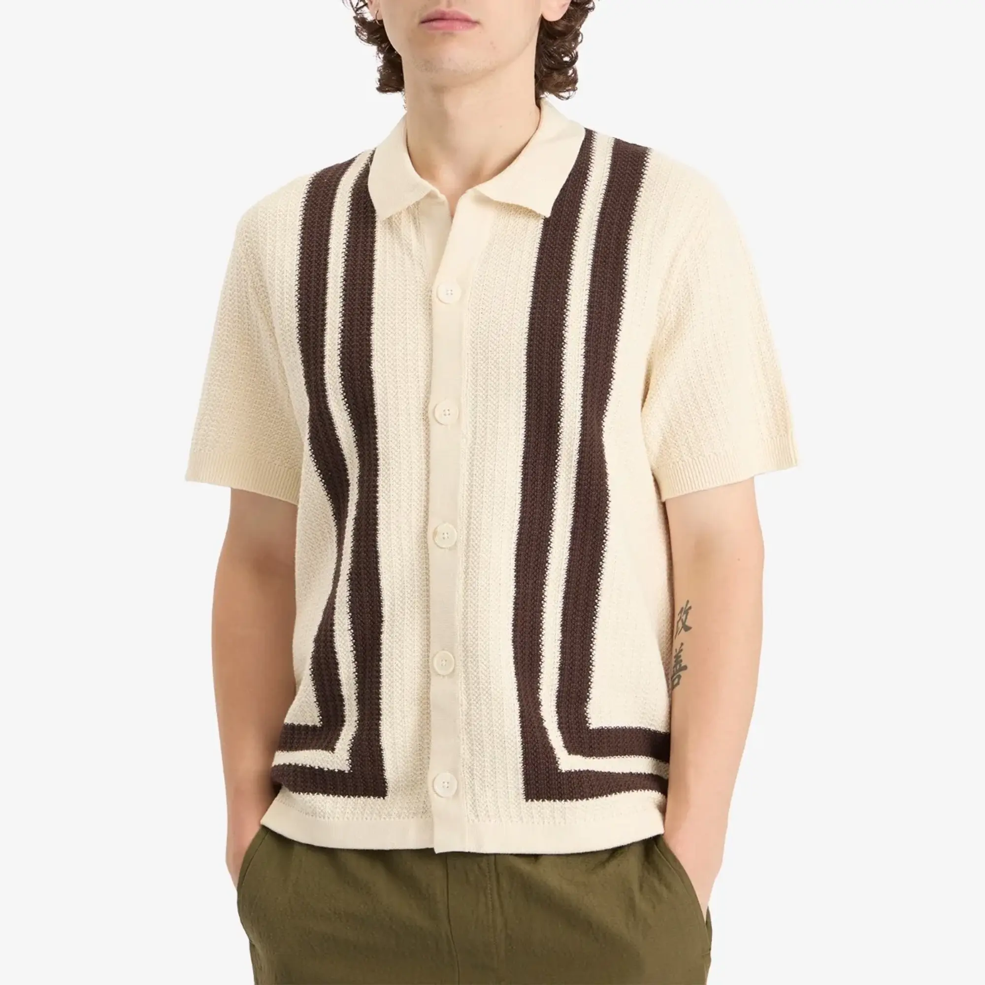 NN07 Men's Ares Knit Shirt Ivory