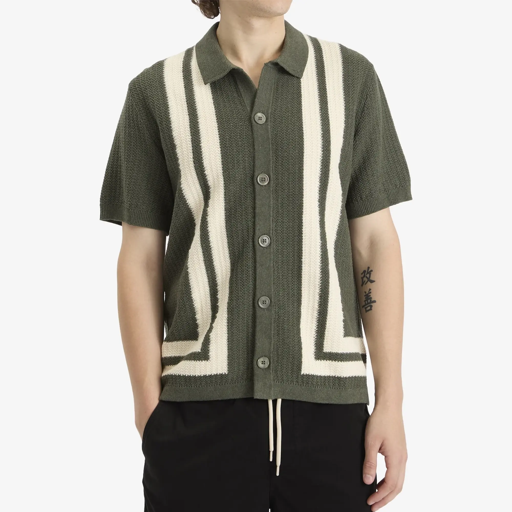 NN07 Men's Ares Knit Shirt Croc Green