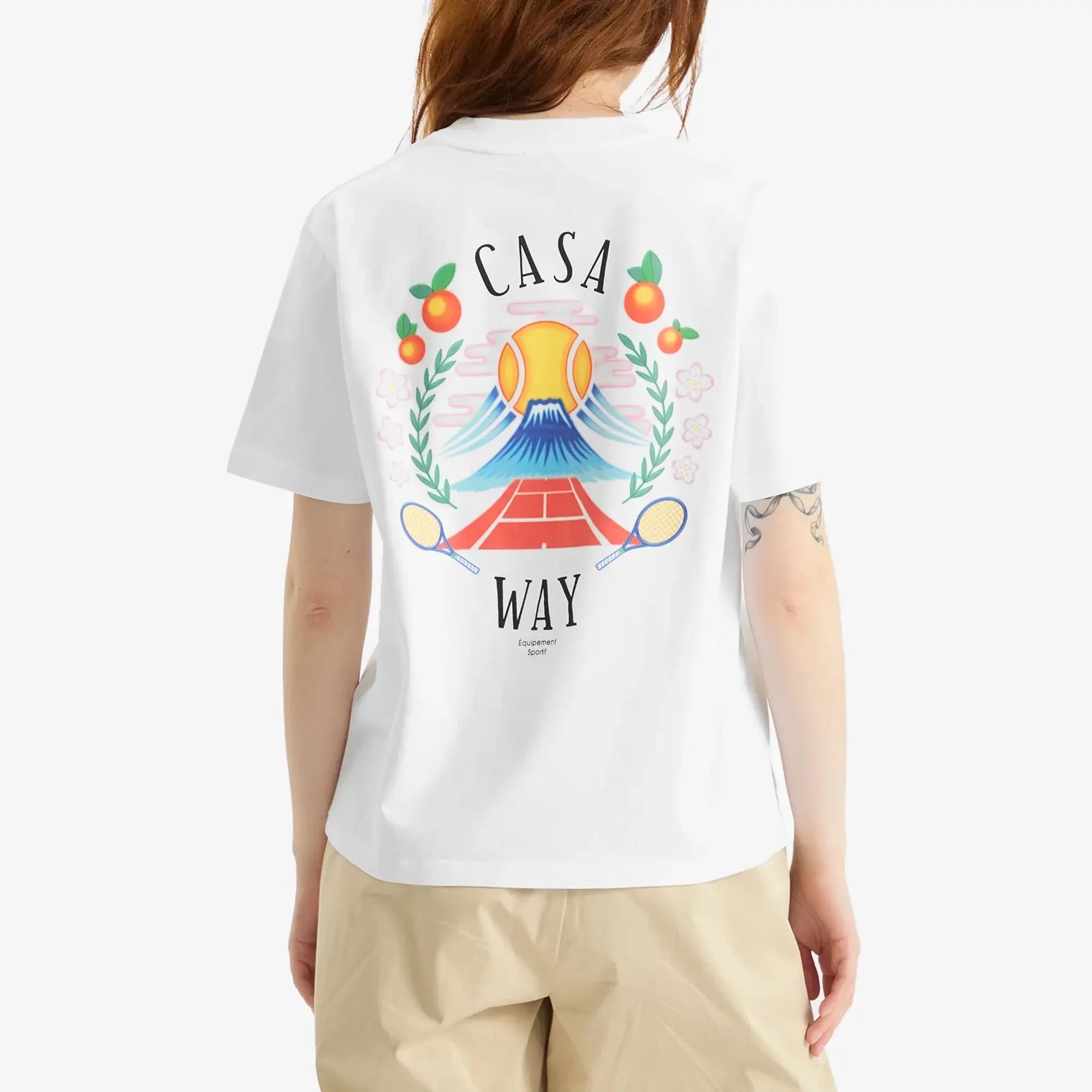Casablanca Women's Casa Way Mountain Printed T-Shirt White