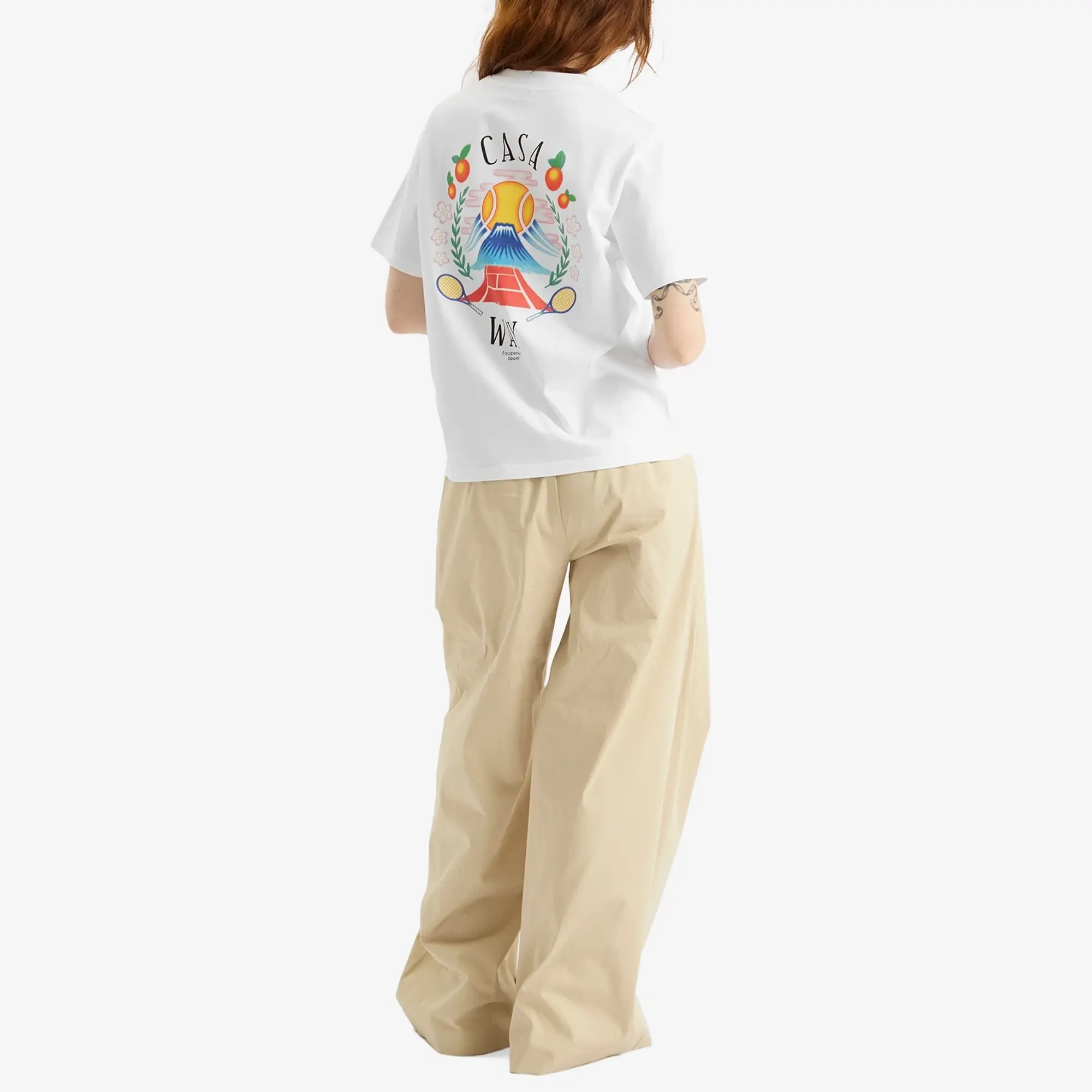 Casablanca Women's Casa Way Mountain Printed T-Shirt White