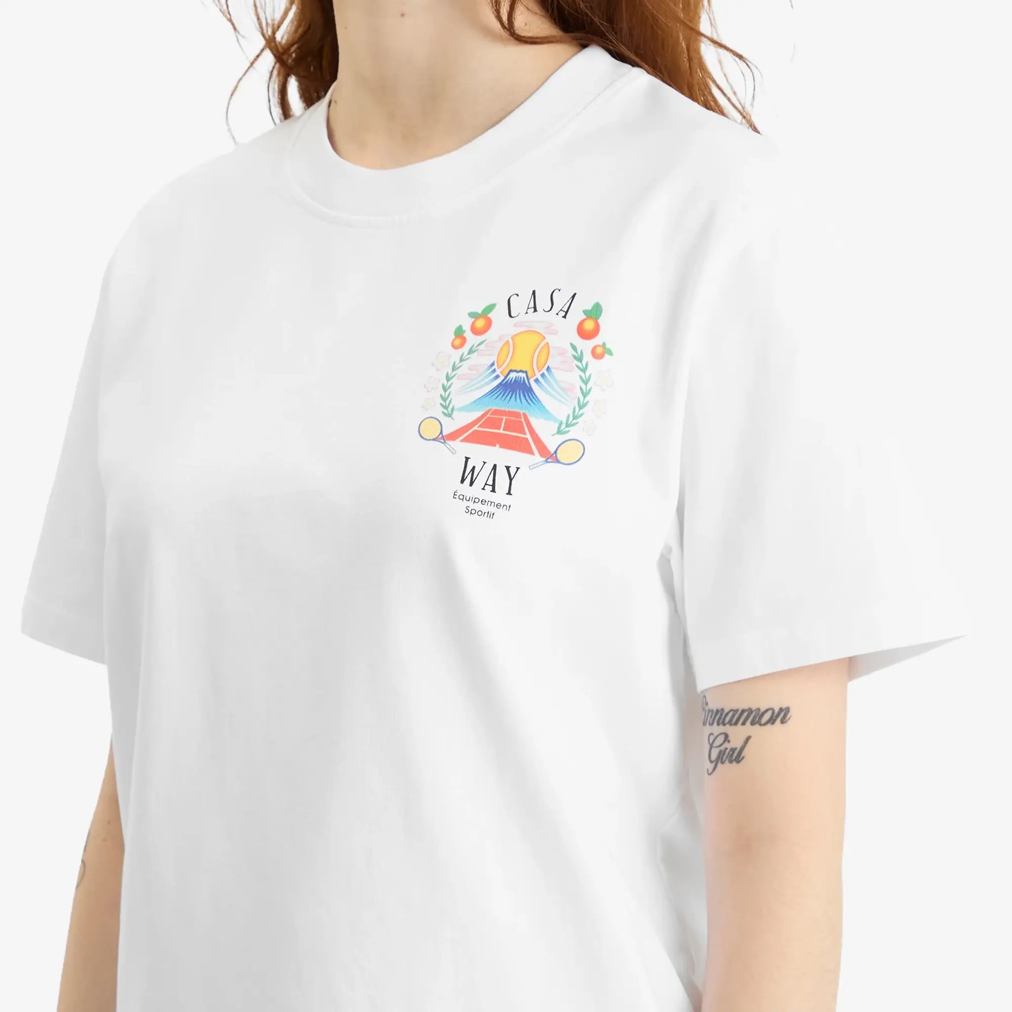 Casablanca Women's Casa Way Mountain Printed T-Shirt White