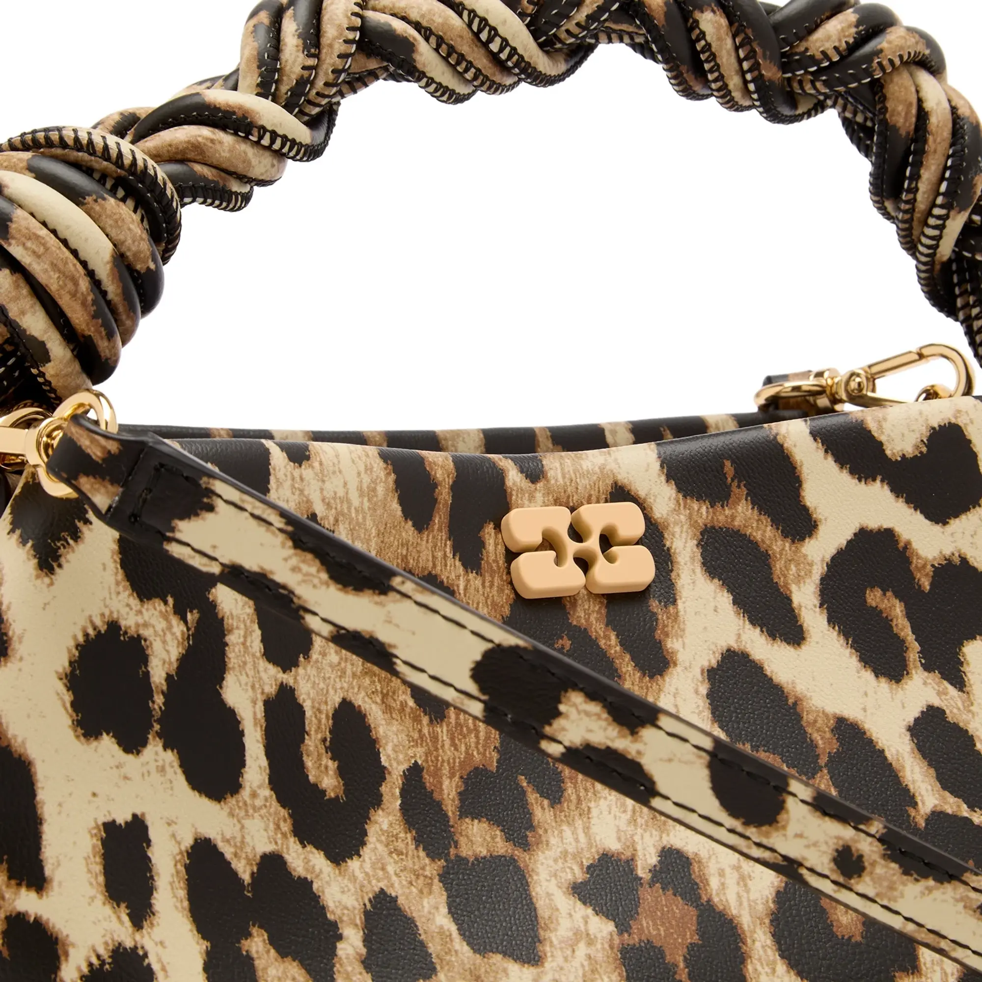 GANNI Women's Bou Bag Mini Leopard