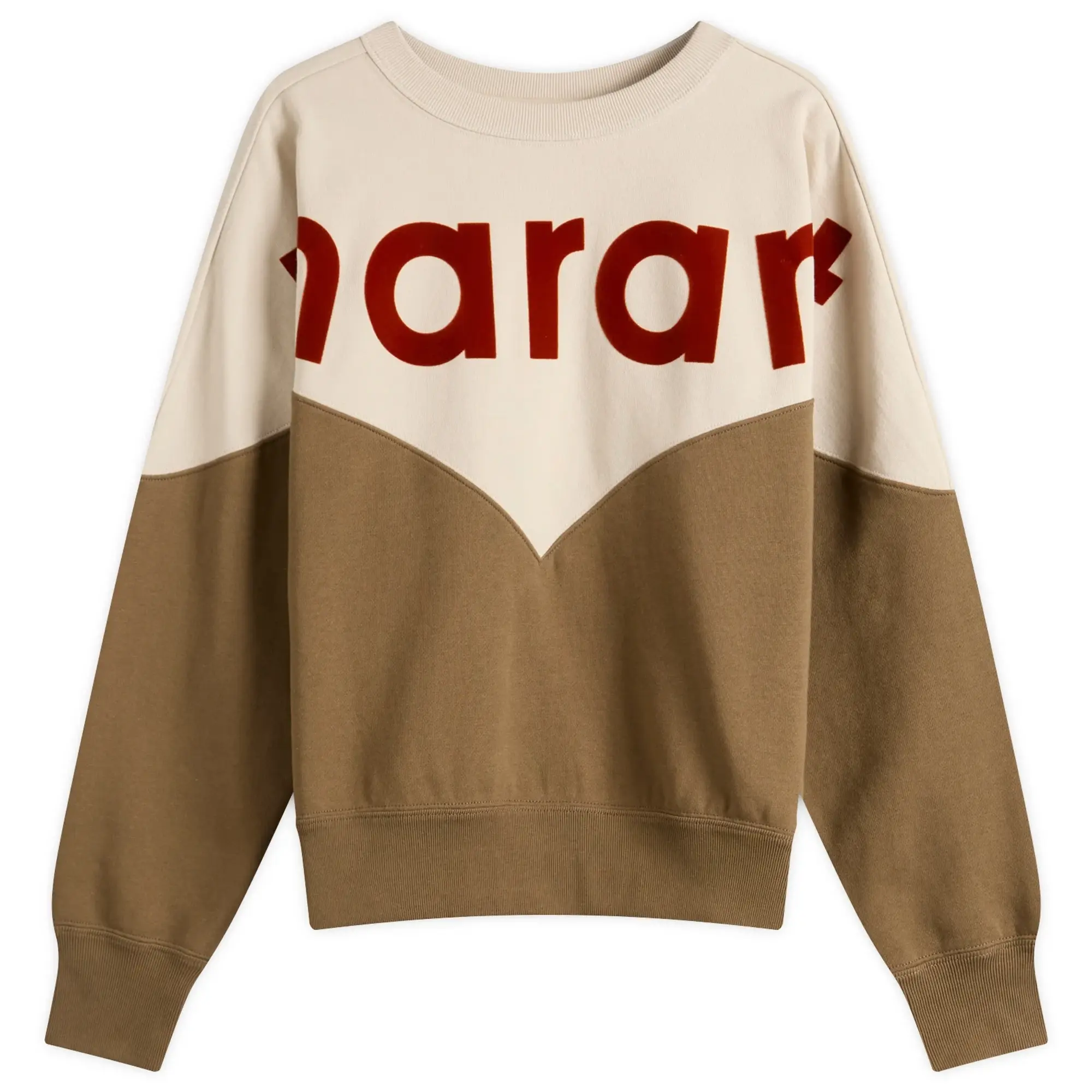 Isabel Marant Women's Étoile Houston Marant Logo Sweater Ecru/Dark Khaki