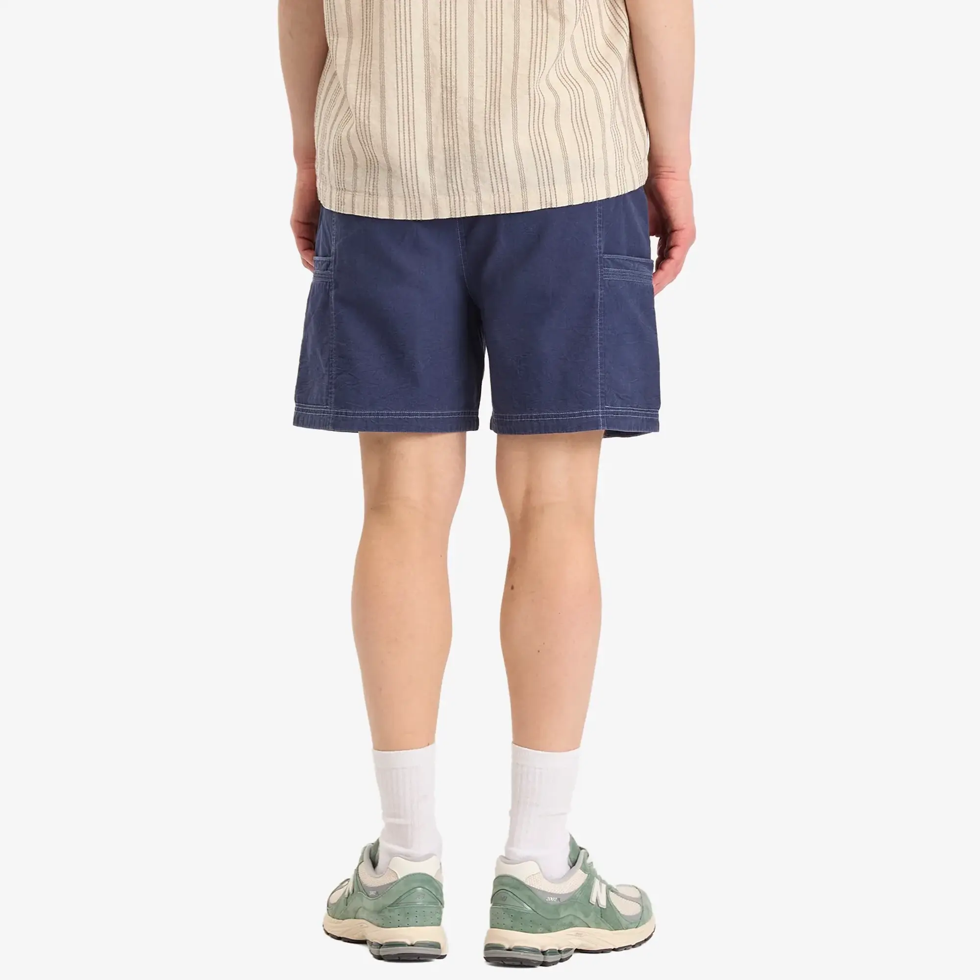 Folk Men's Lunar Shorts Ink Blue Crinkle Canvas