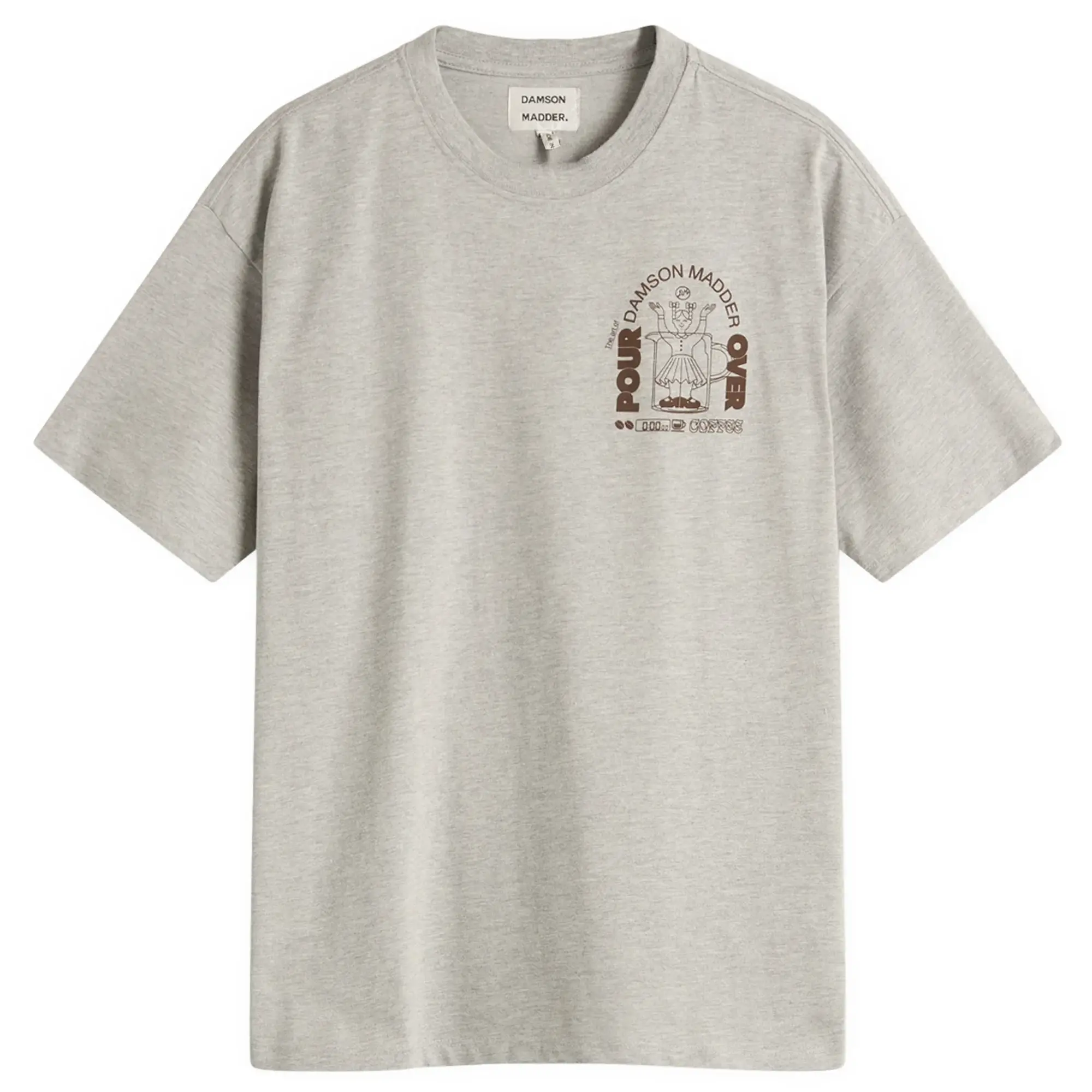 Damson Madder Women's Pour Over Coffee T-Shirt Grey