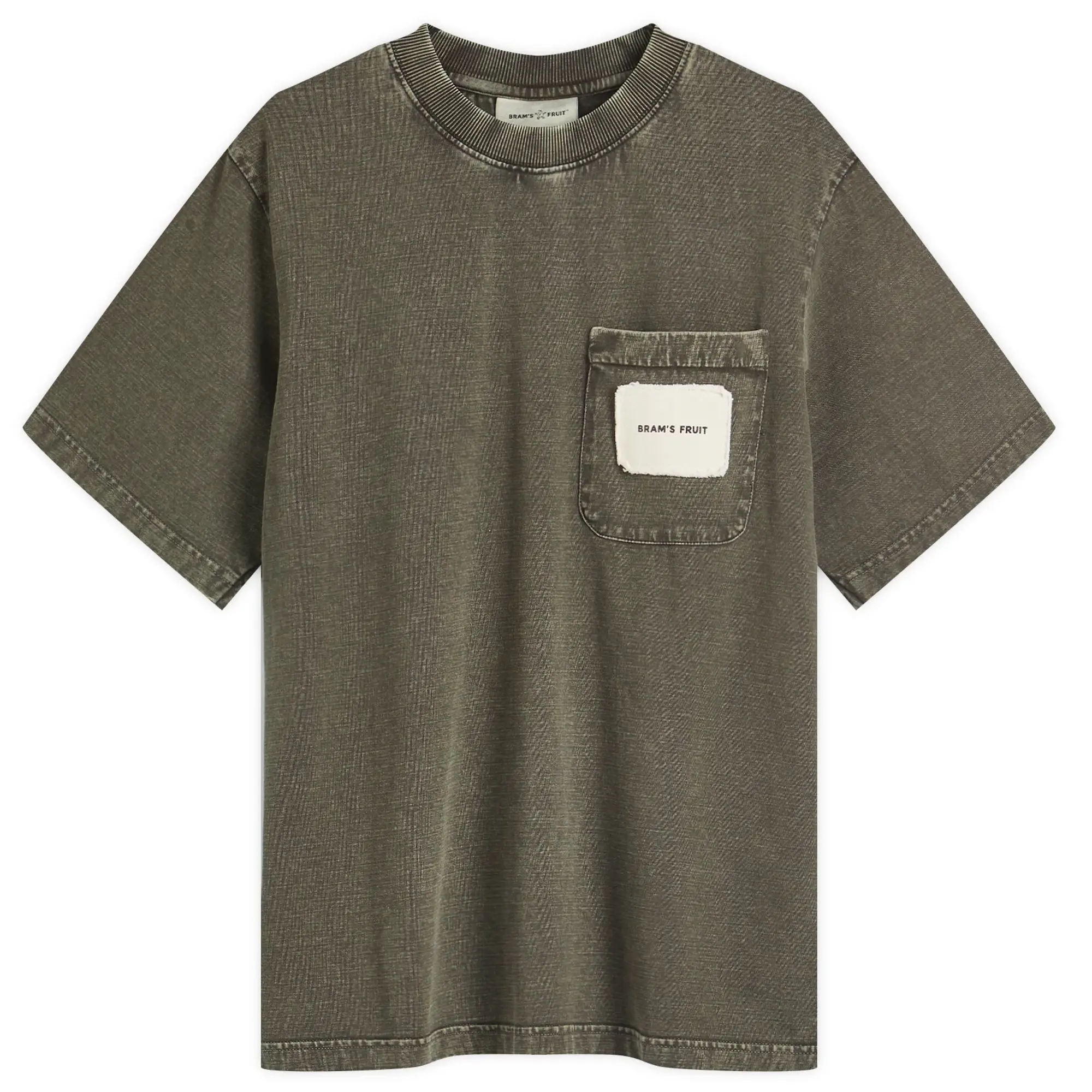 Bram's Fruit Men's Chest Pocket T-Shirt Washed Charcoal