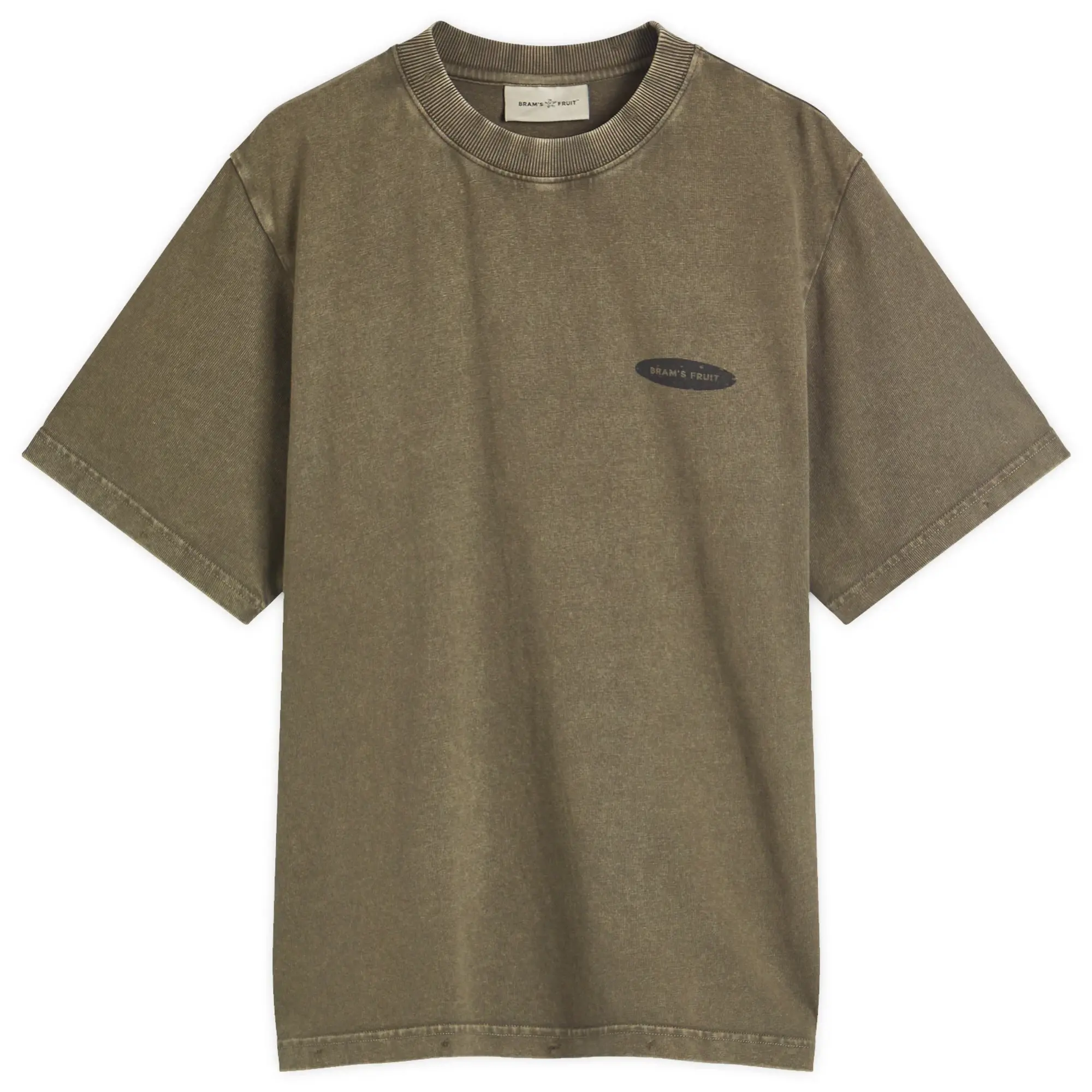 Bram's Fruit Men's F*ck Off Distressed T-Shirt Washed Charcoal