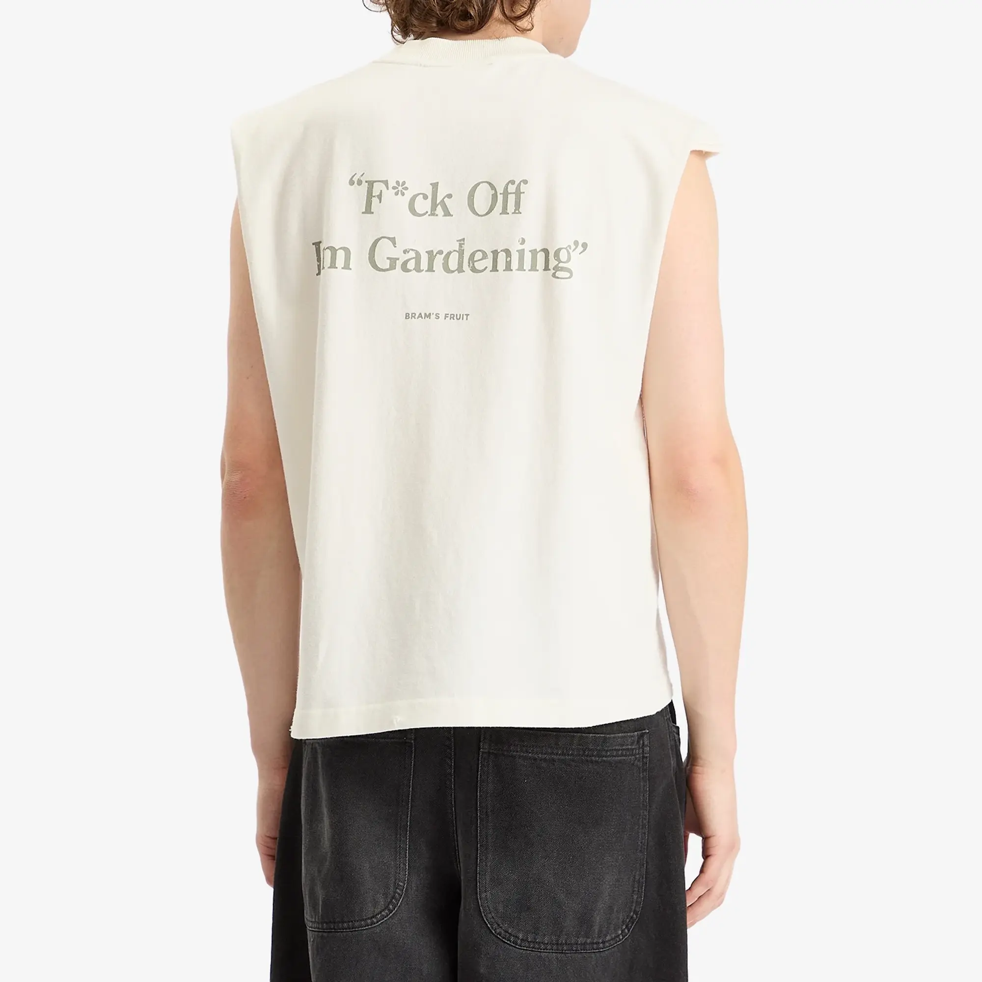 Bram's Fruit Men's F*ck Off Distressed T-Shirt White