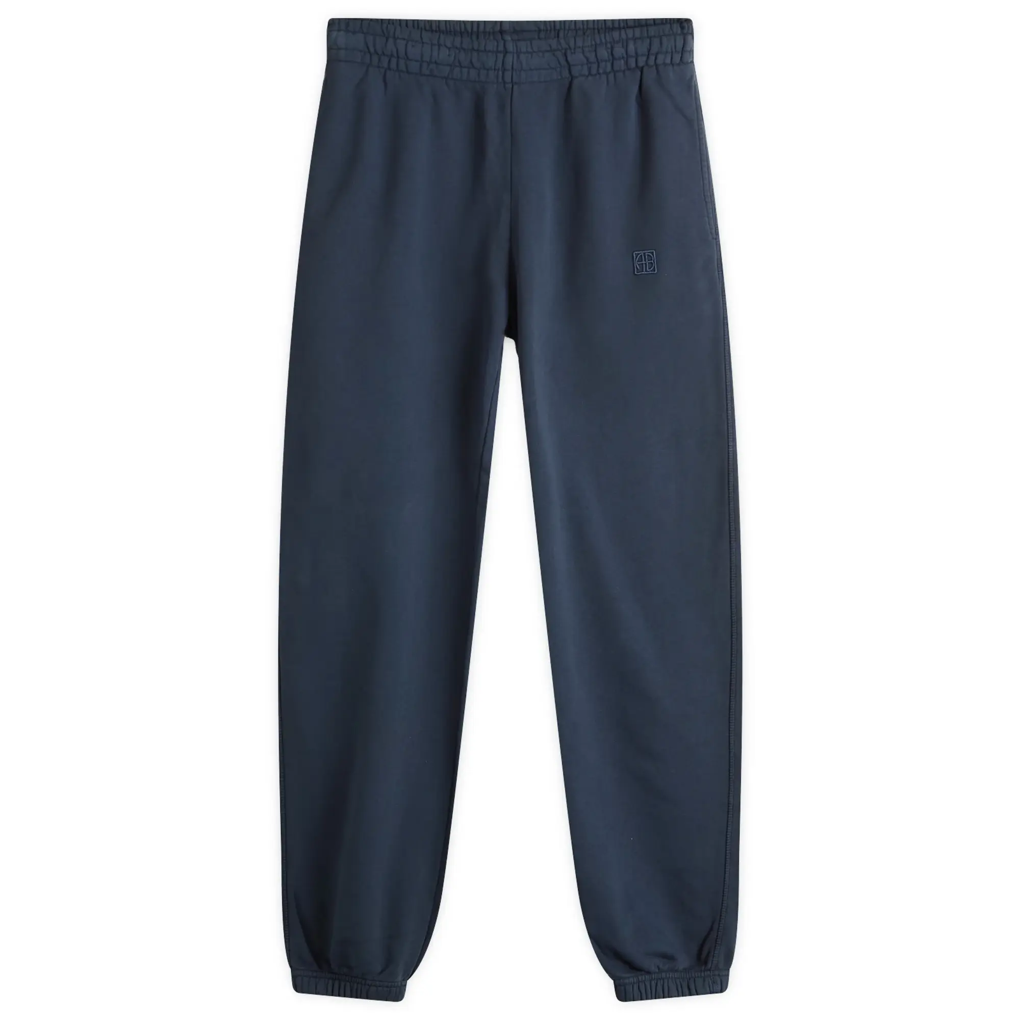 Anine Bing Women's Karter Framed Monogram Sweatpants Washed Navy