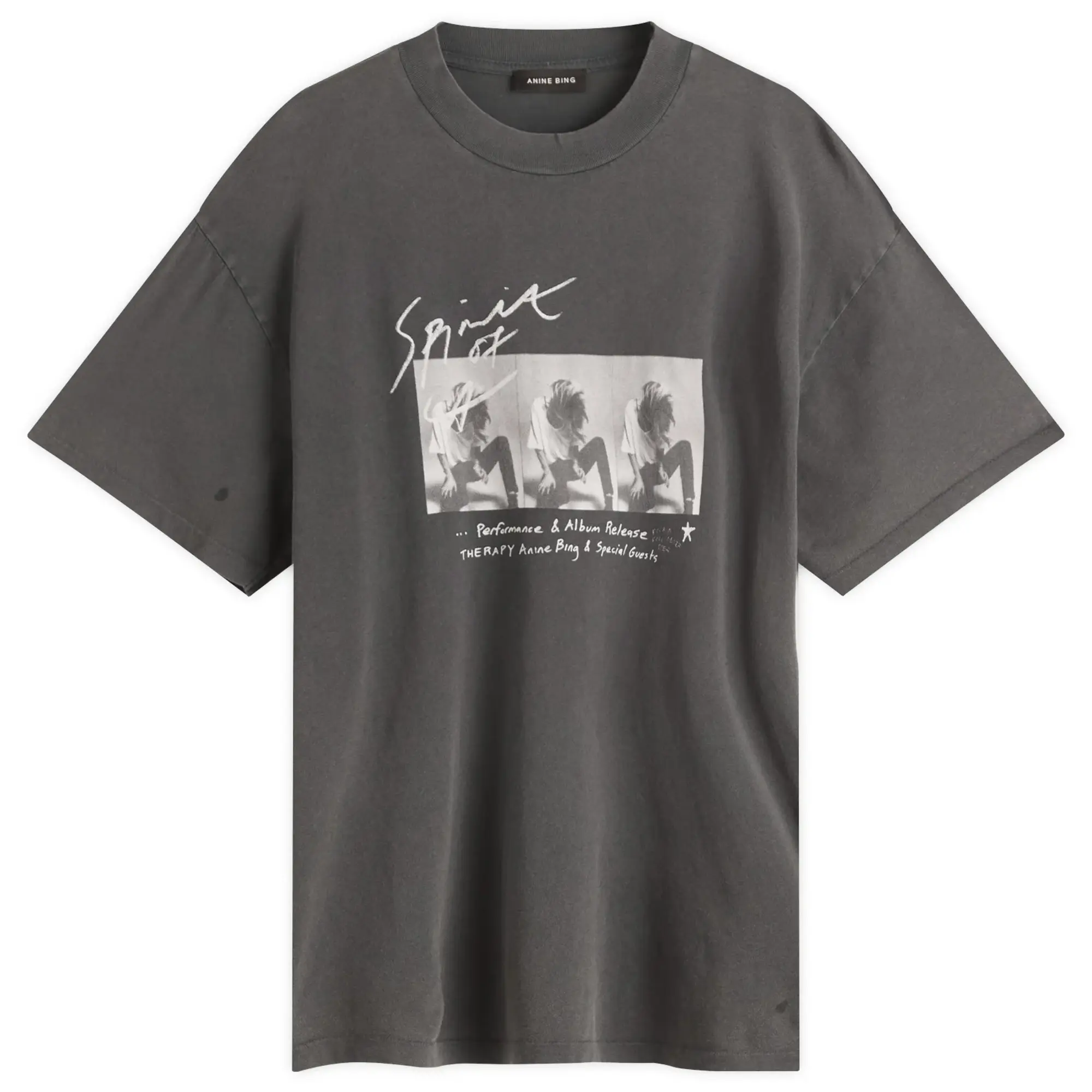 Anine Bing Women's Ashton Concert T-Shirt Washed Black