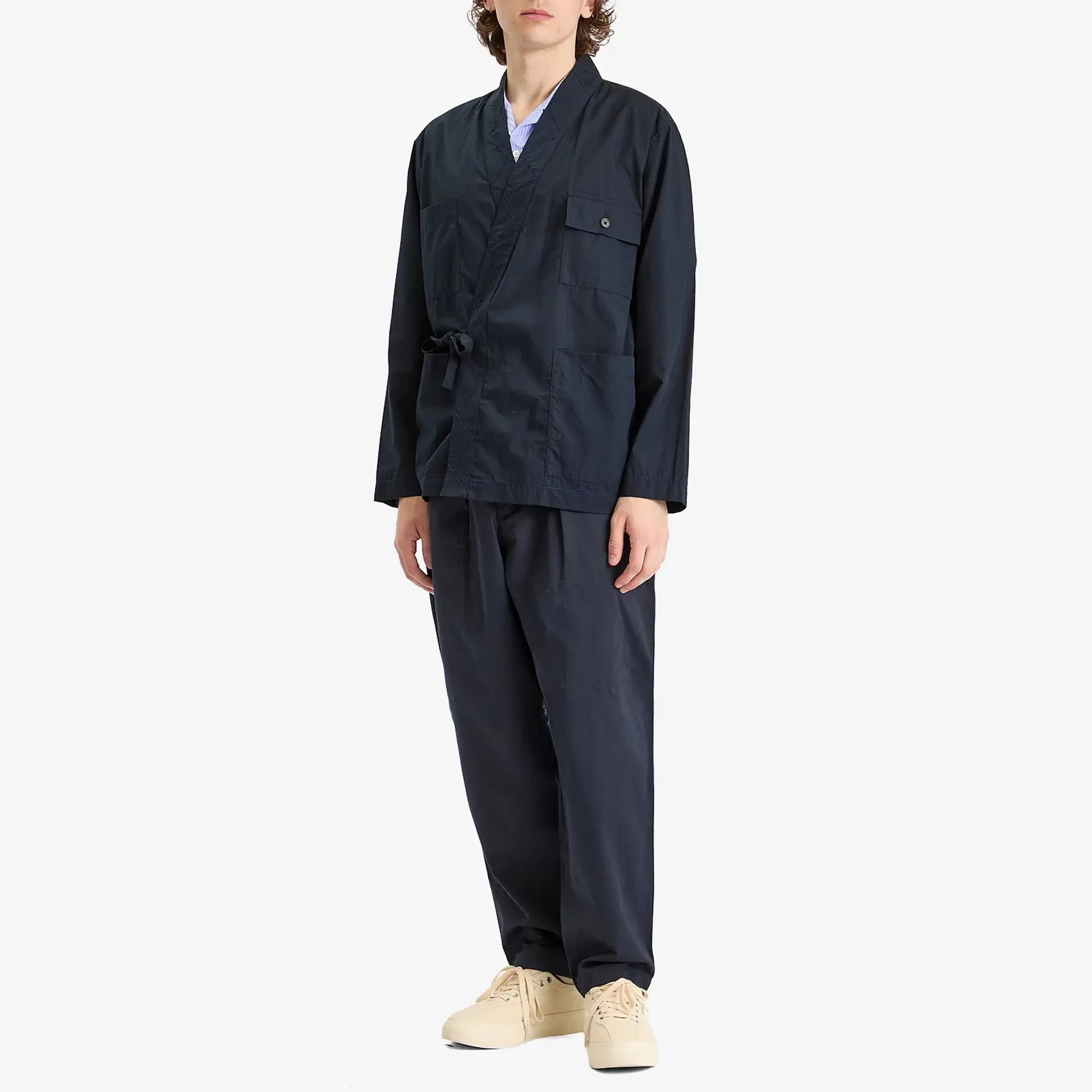 Universal Works Men's Broad Cloth Osaka Work Jacket Navy