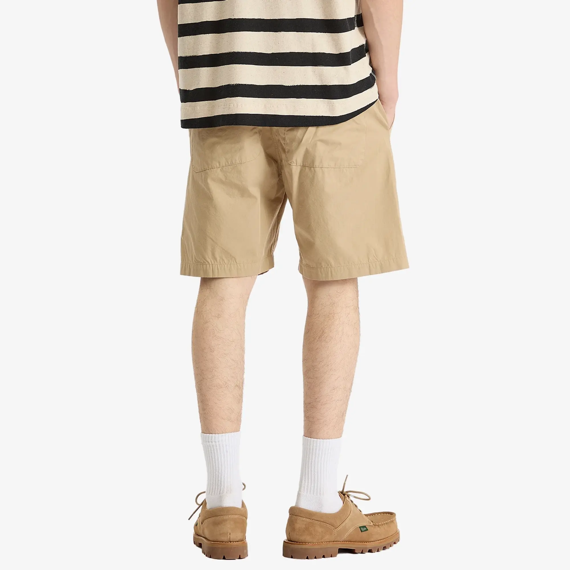 Universal Works Men's Military Shirting Simple Shorts Sand