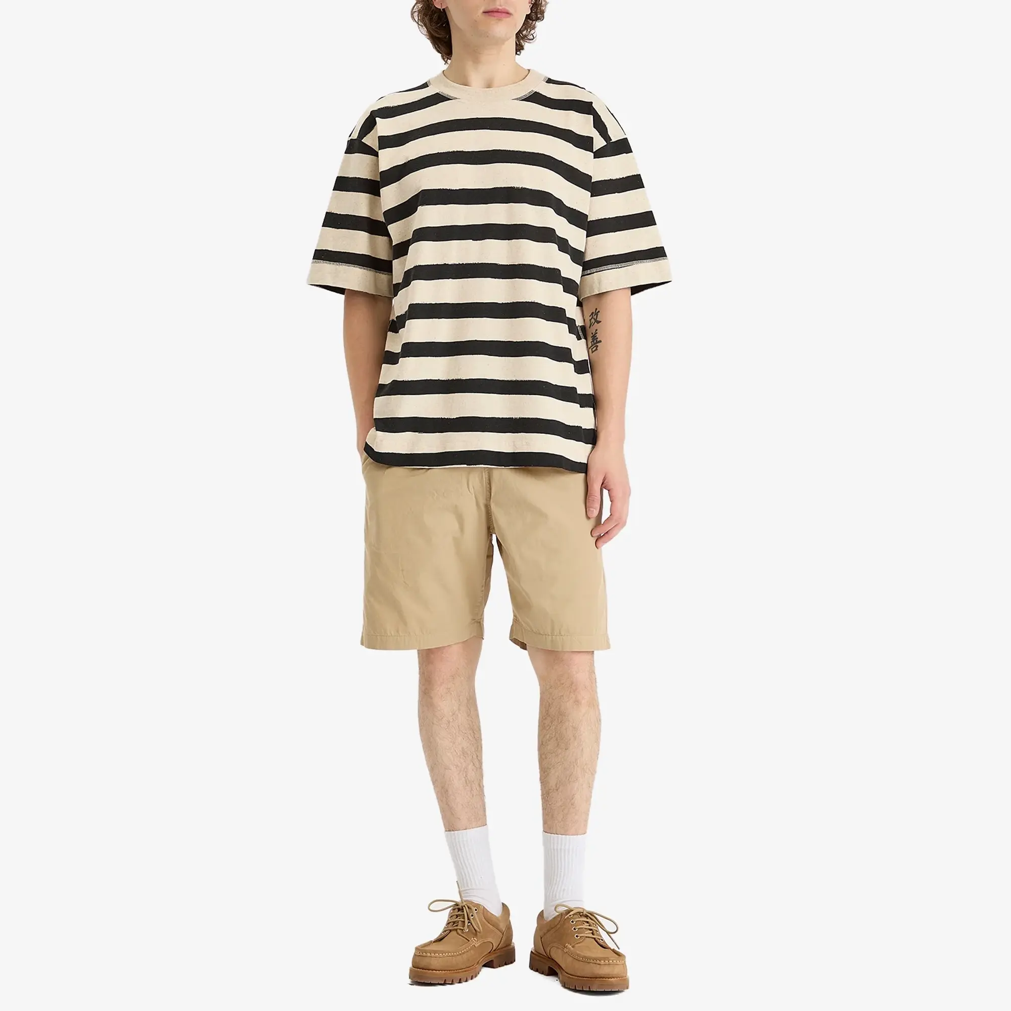 Universal Works Men's Military Shirting Simple Shorts Sand