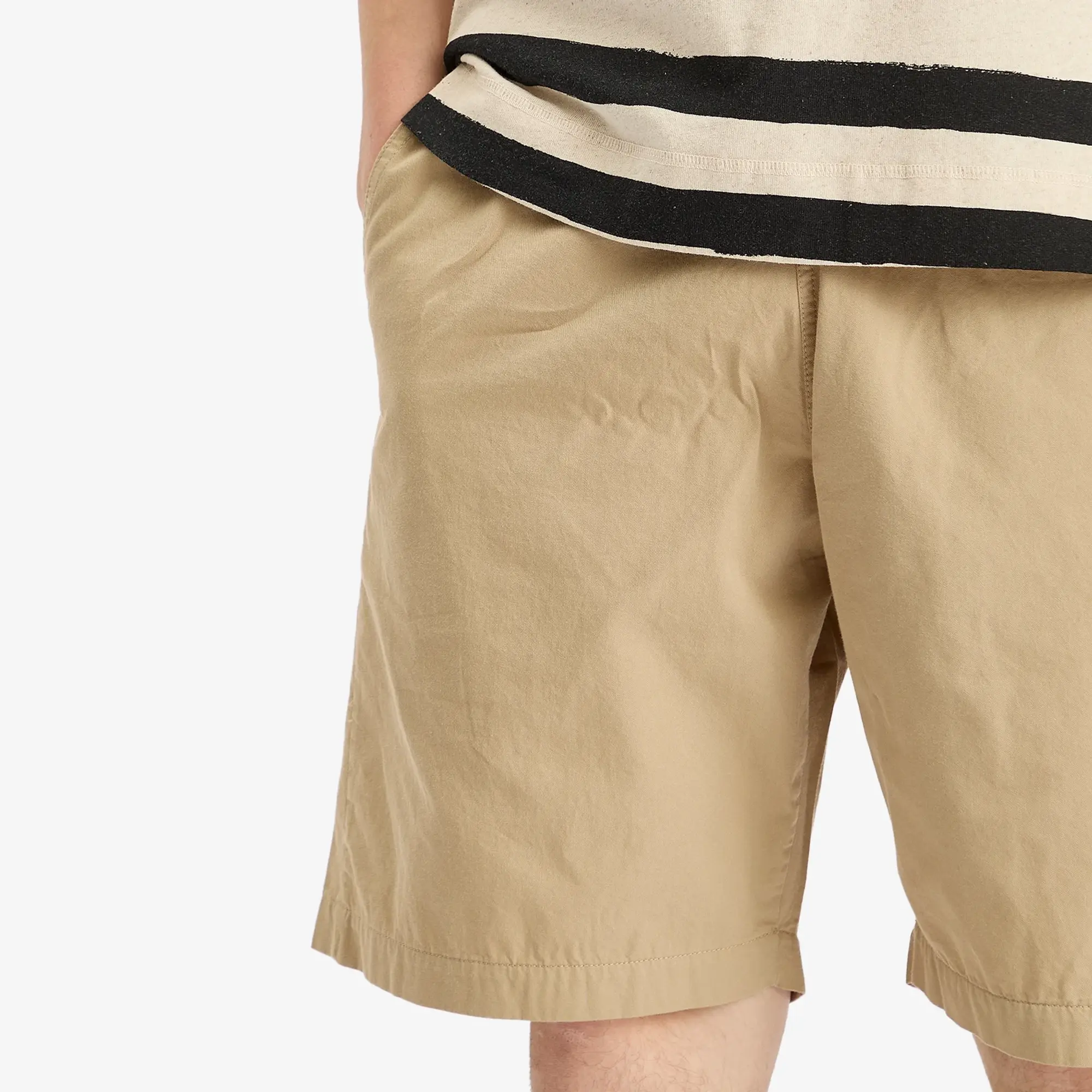 Universal Works Men's Military Shirting Simple Shorts Sand