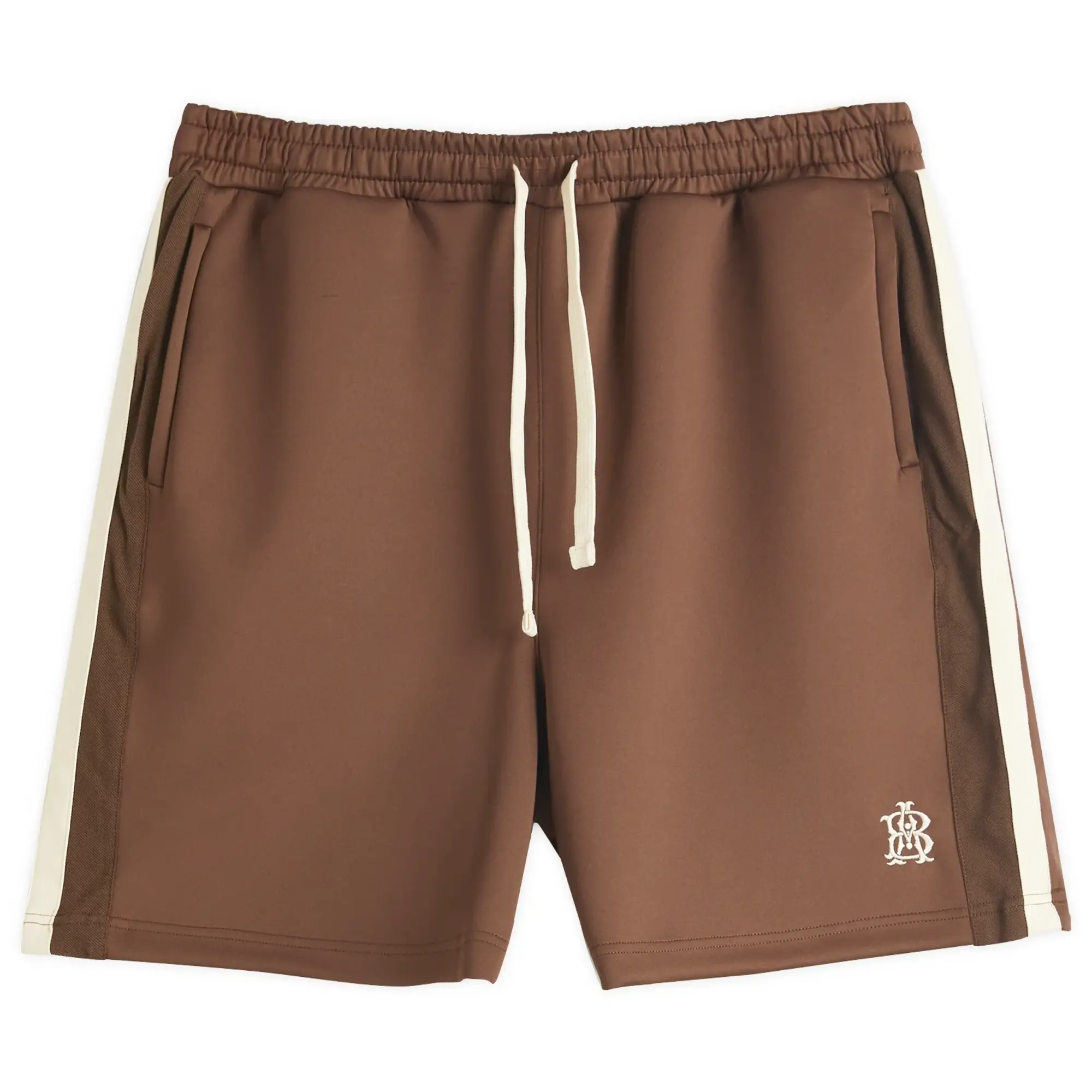 about:blank Men's Monogram Track Short Brown/Ecru