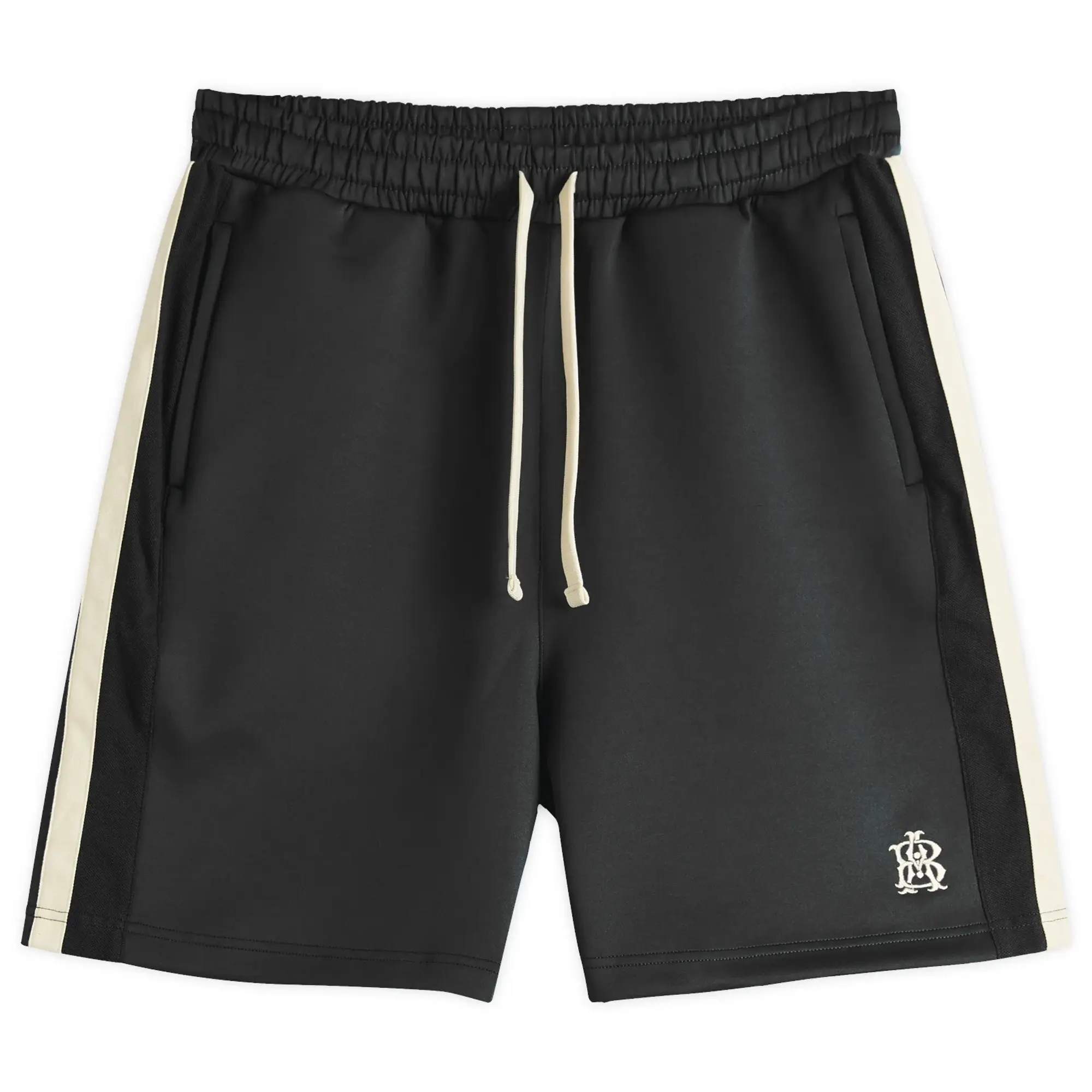 about:blank Men's Monogram Track Short Black/Ecru