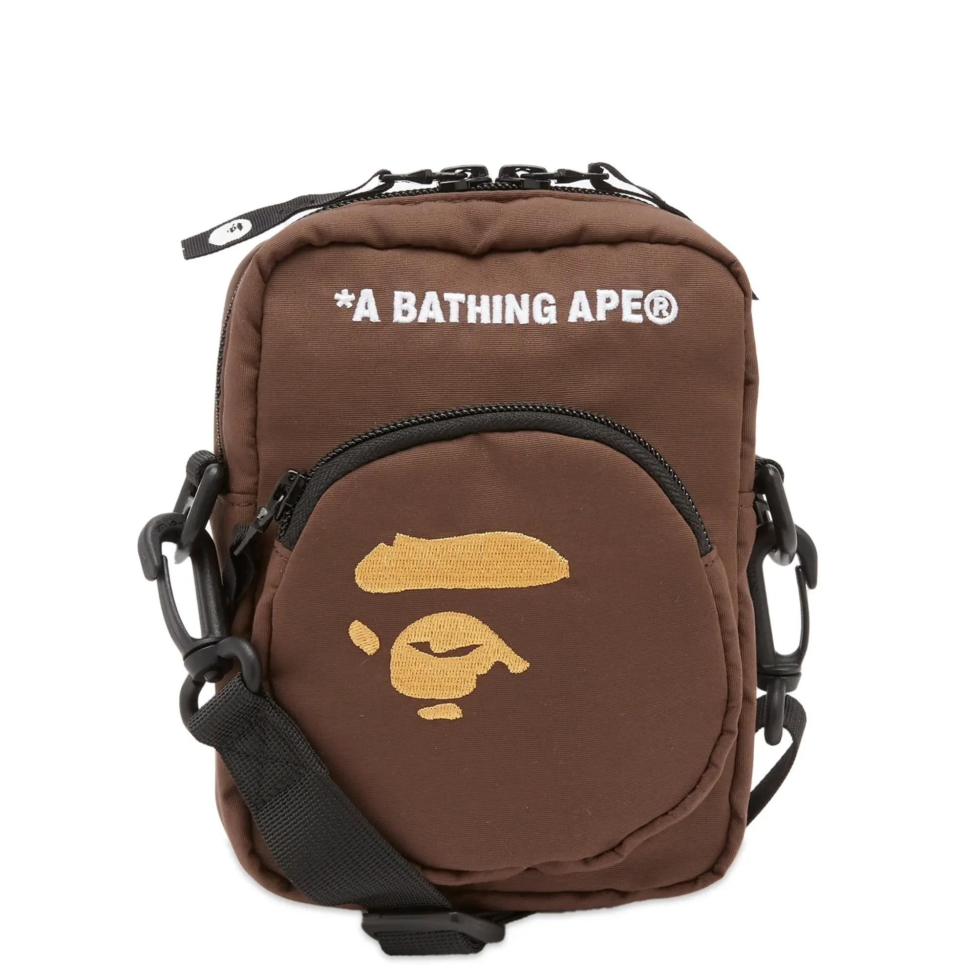 A Bathing Ape Men's Head Mini Bag Brown