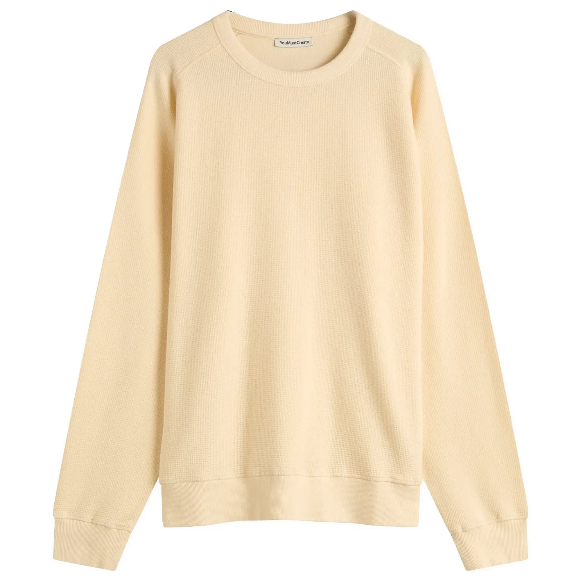 YMC Men's Almost Grown Waffle Sweatshirt Off White