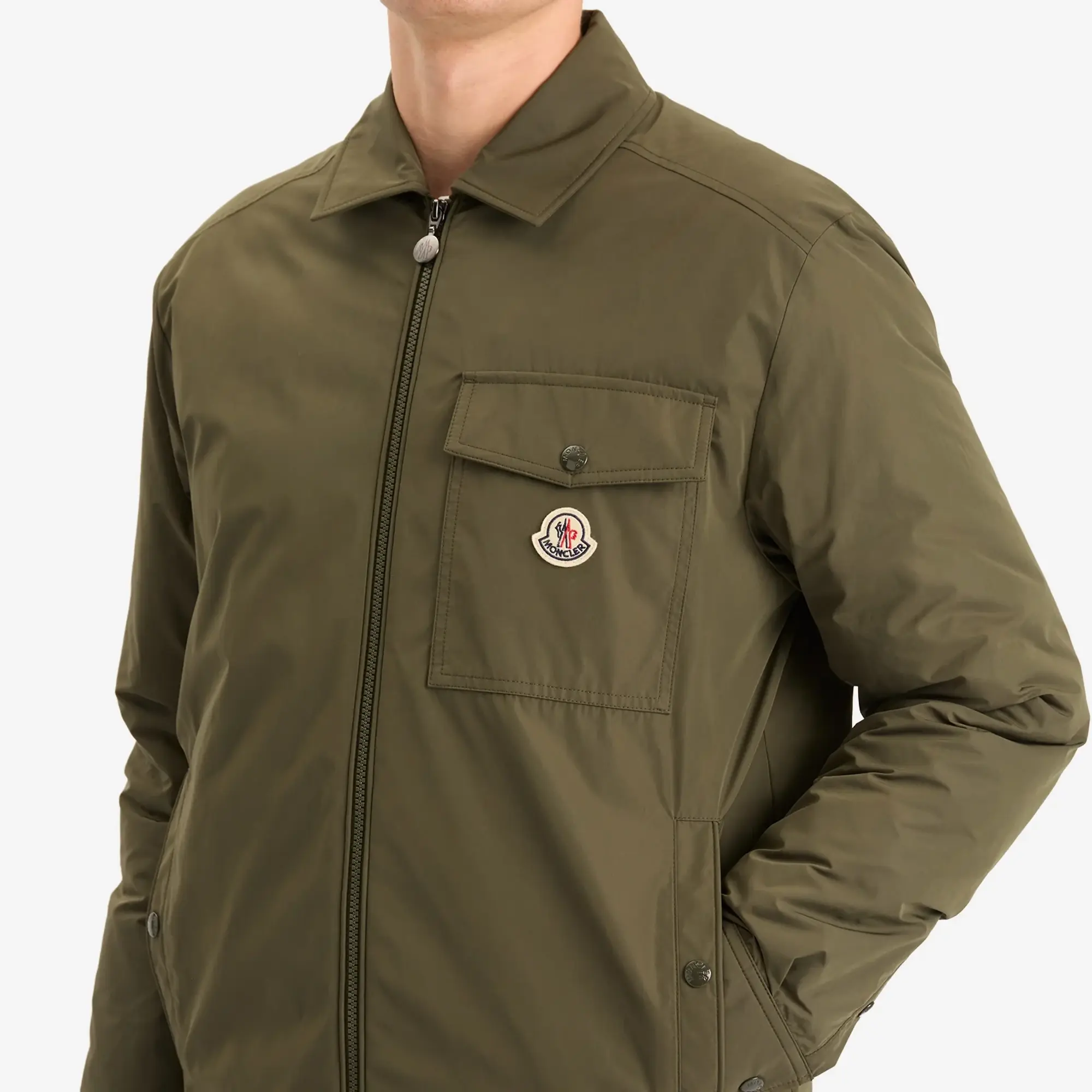 Moncler Men's Vigeon Shirt Jacket Green