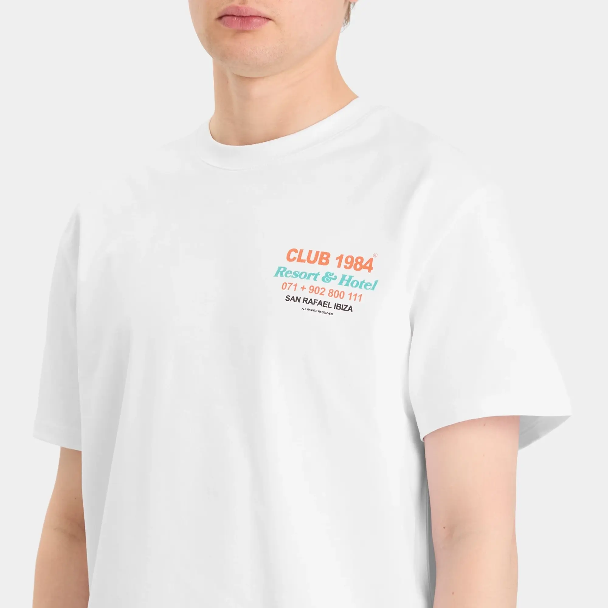 Club 1984 Men's Eivissa Palm T-Shirt White