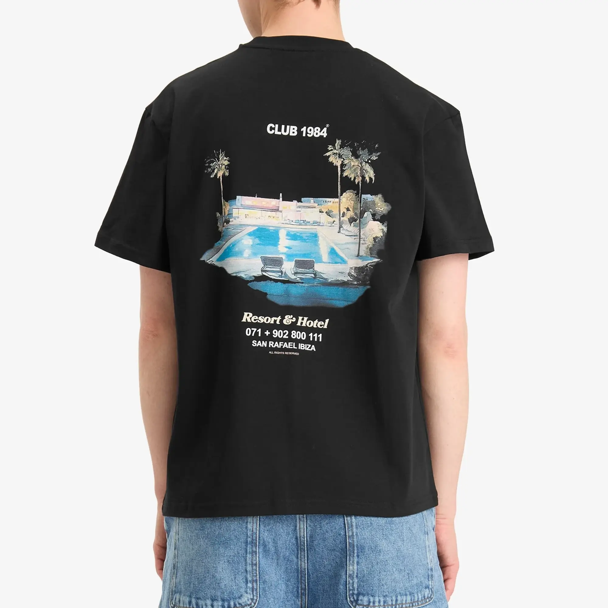 Club 1984 Men's Eivissa Palm T-Shirt Black