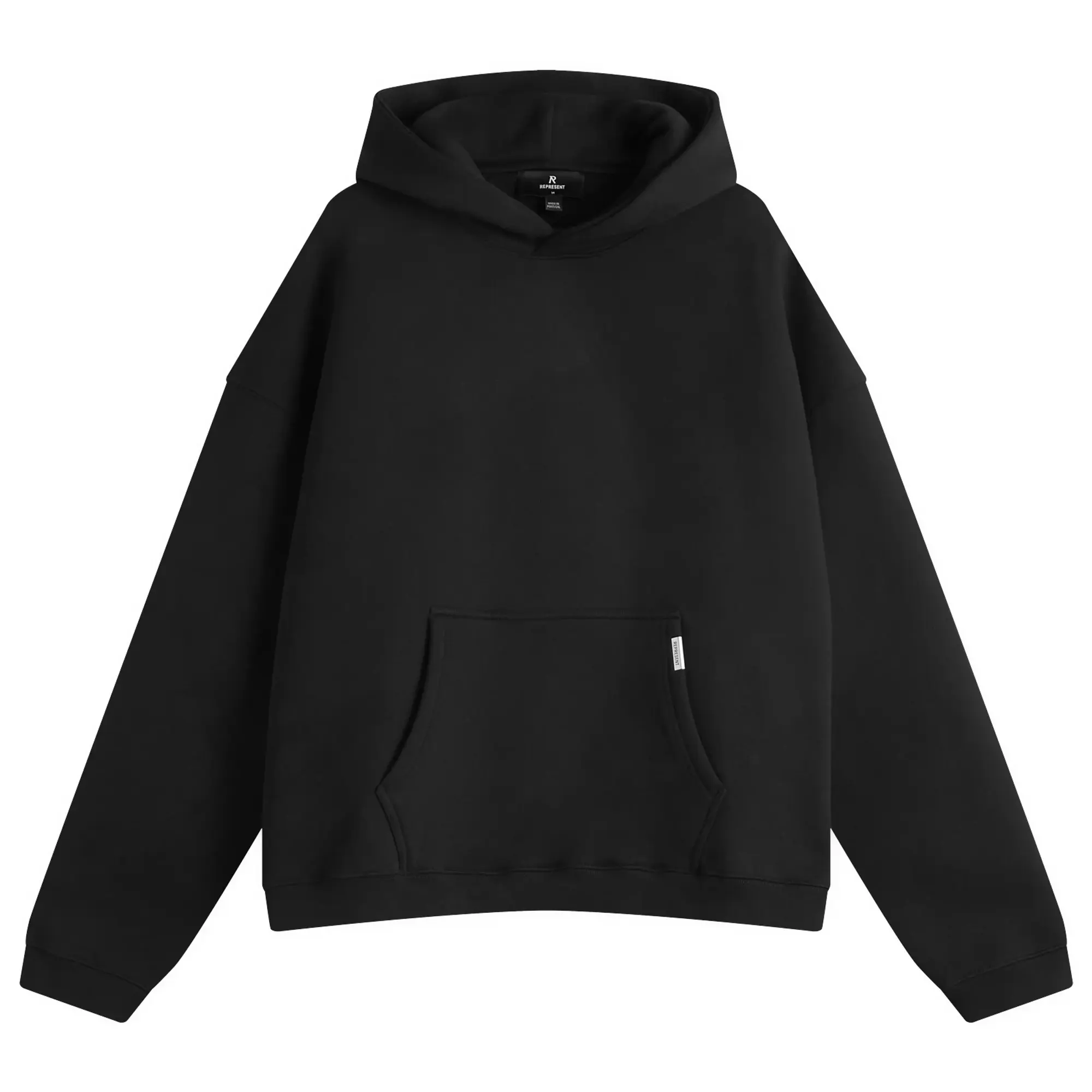 Represent Men's Initial Boxy Hoodie Black