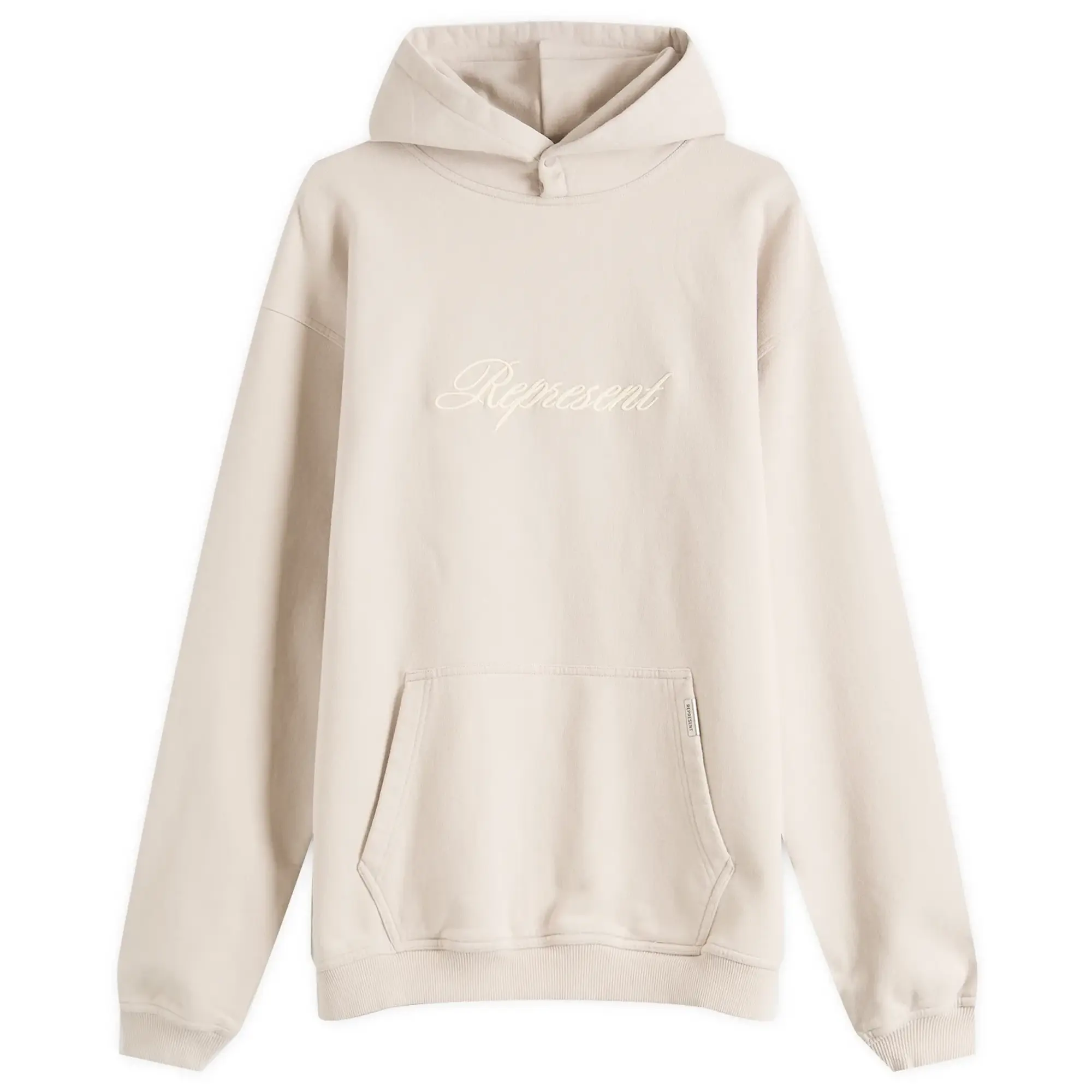 Represent Men's Script Logo Hoodie Concrete