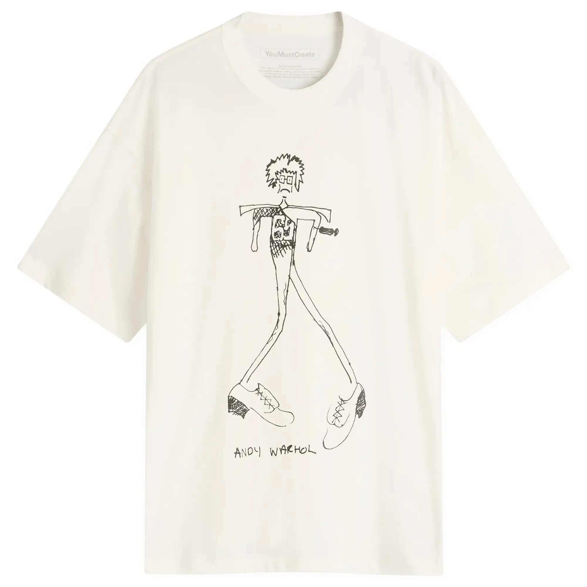 YMC Men's x Bat Girls & Acid Boys Andy Warhol T-Shirt White