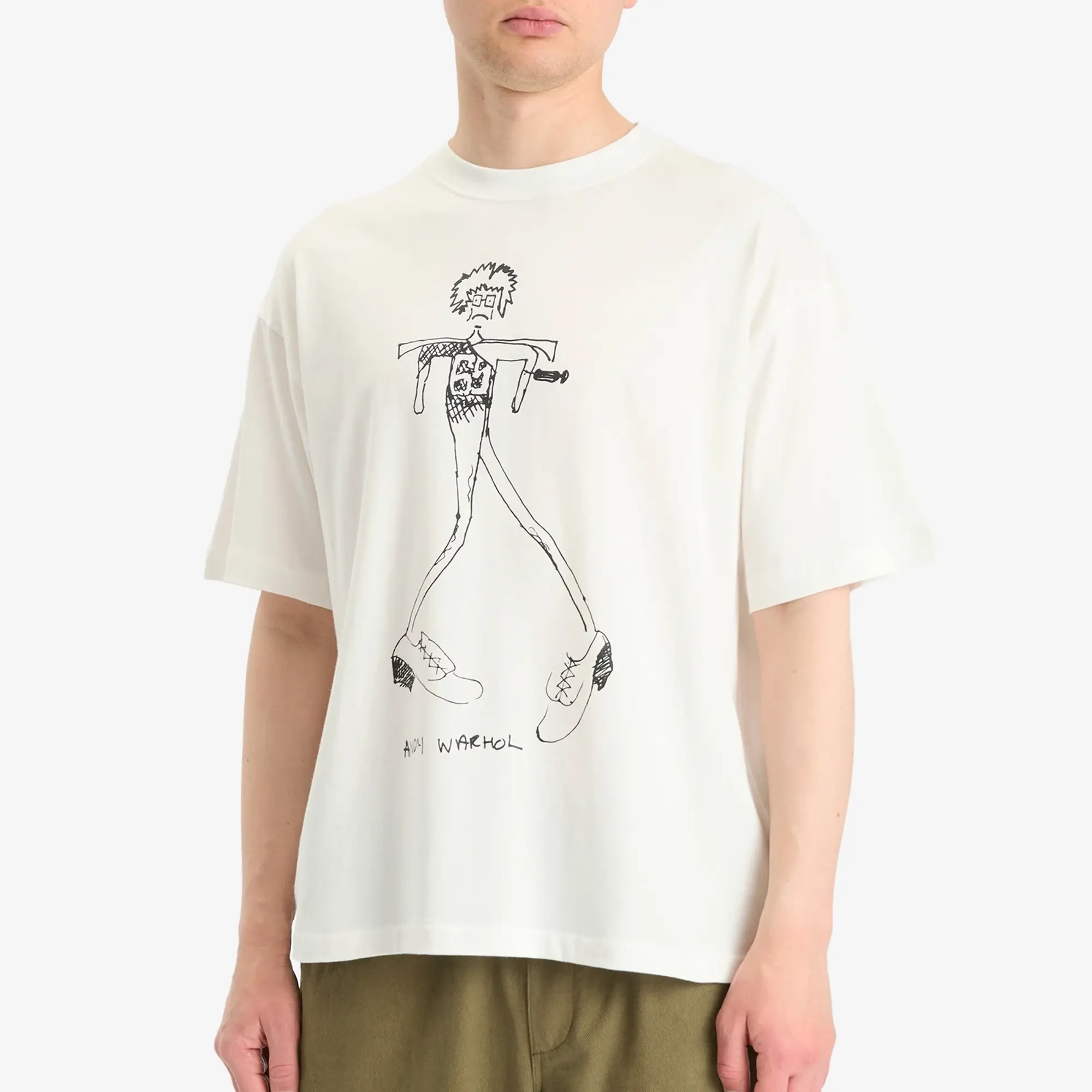 YMC Men's x Bat Girls & Acid Boys Andy Warhol T-Shirt White