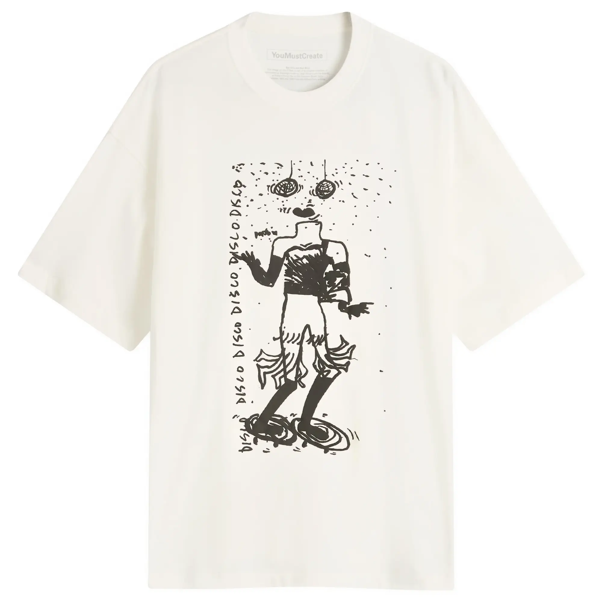 YMC Men's x Bat Girls & Acid Boys Disco T-Shirt White