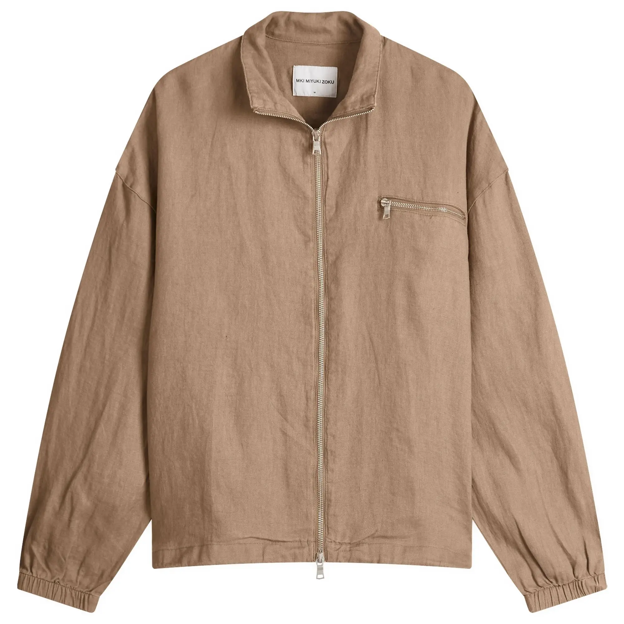 MKI Men's Linen Track Jacket Mushroom