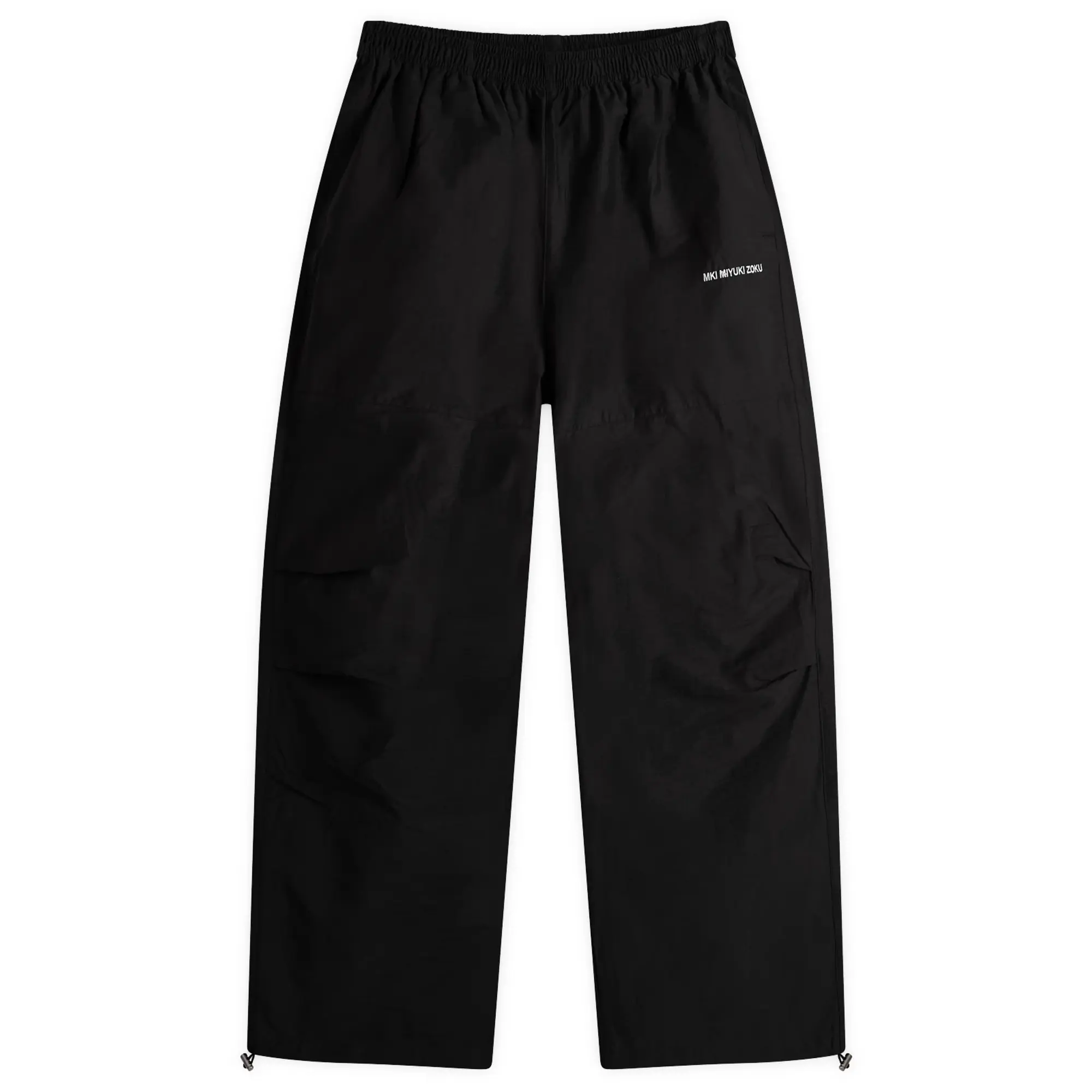 MKI Men's Washed Cotton Nylon Parachute Pants Black