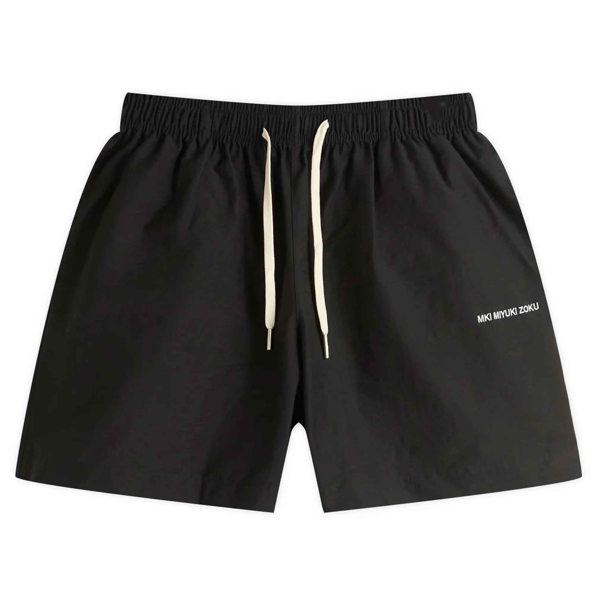 MKI Men's Washed Cotton Nylon Shorts Black