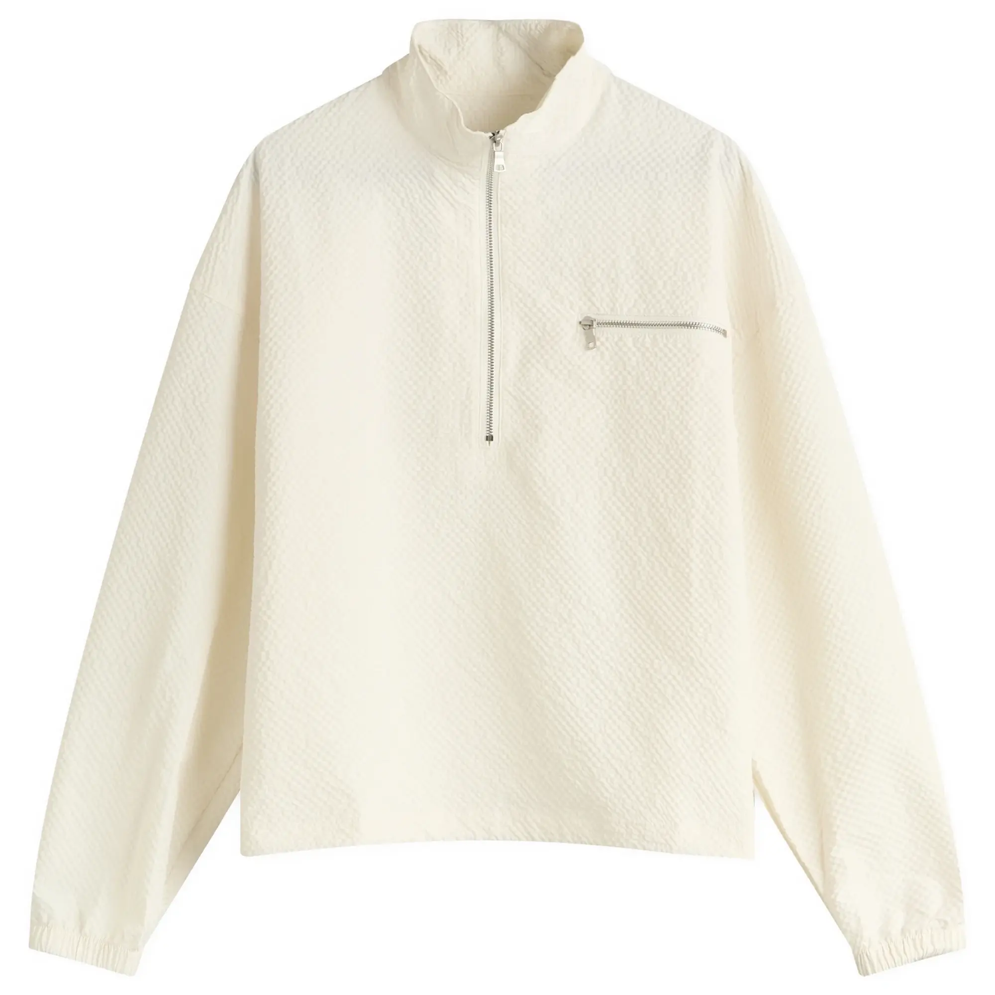 MKI Men's Seersucker Quarter Zip Bone