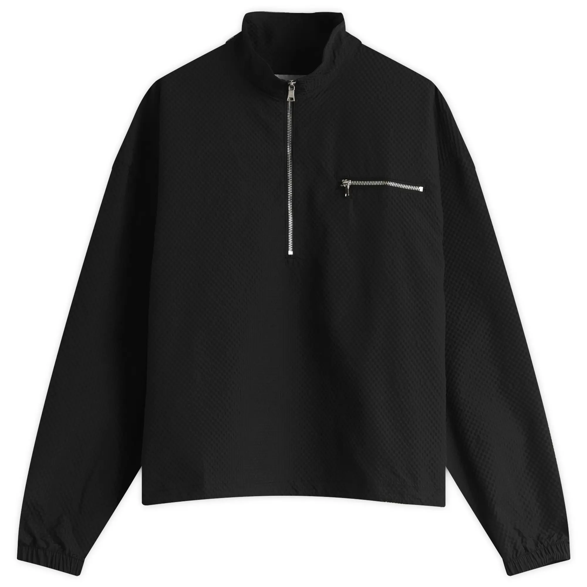 MKI Men's Seersucker Quarter Zip Black