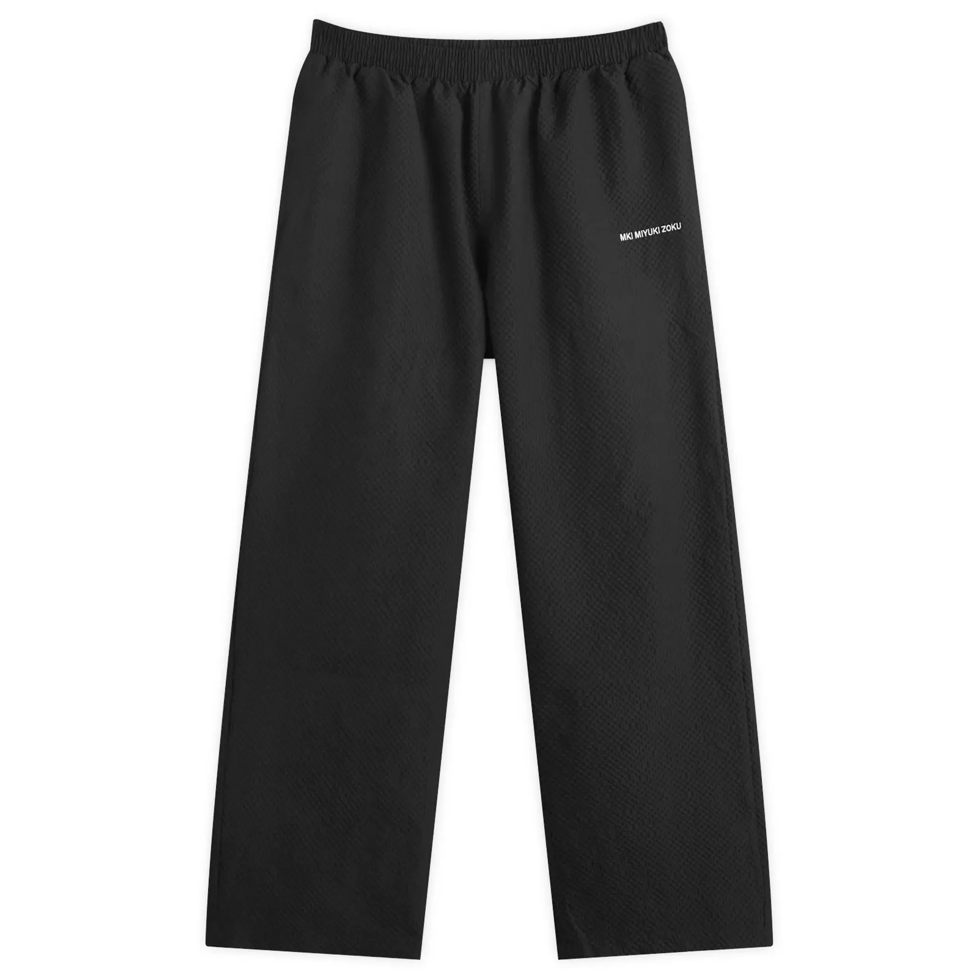 MKI Men's Seercucker Wide Leg Trousers Black