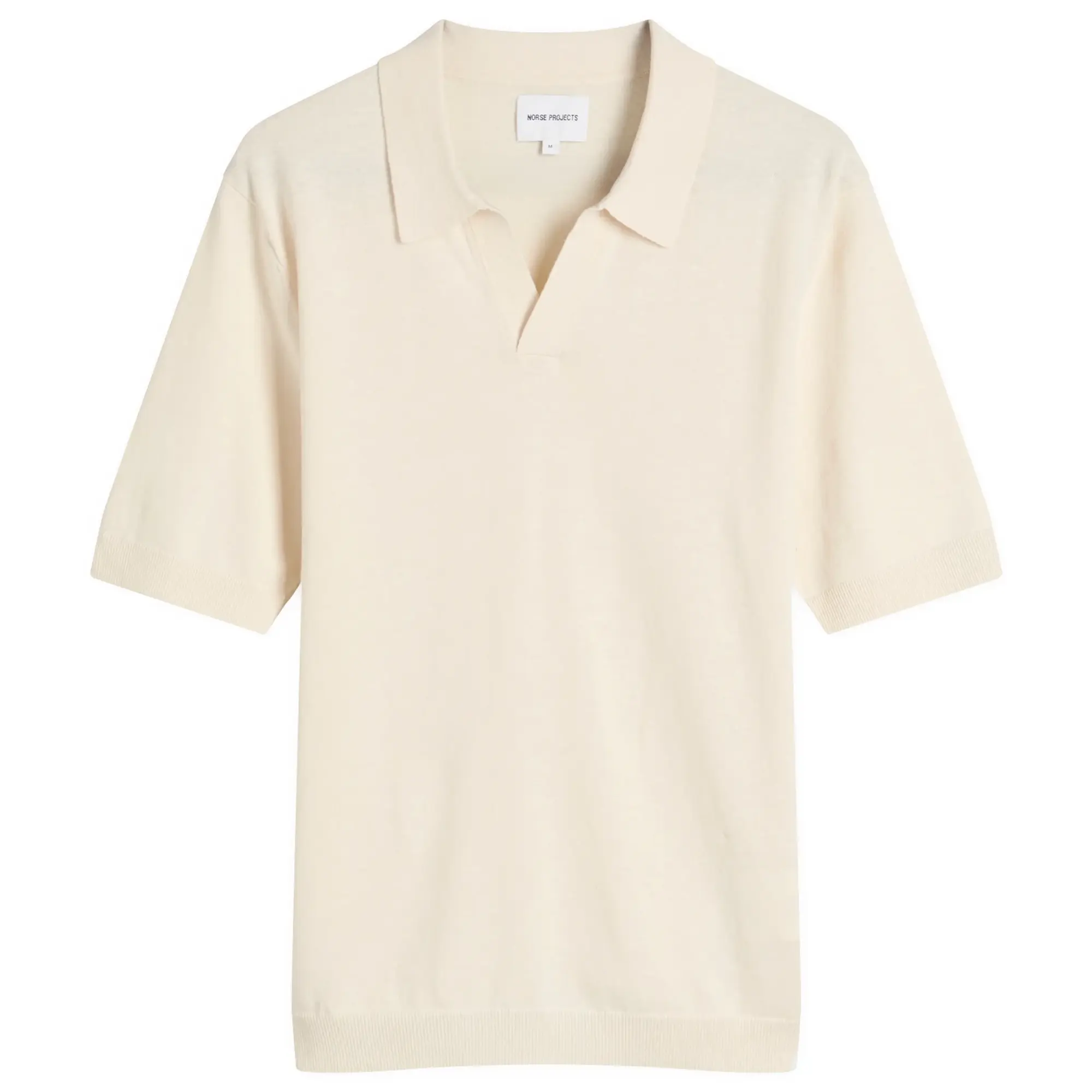 Norse Projects Men's Leif Cotton Linen Polo Kit White