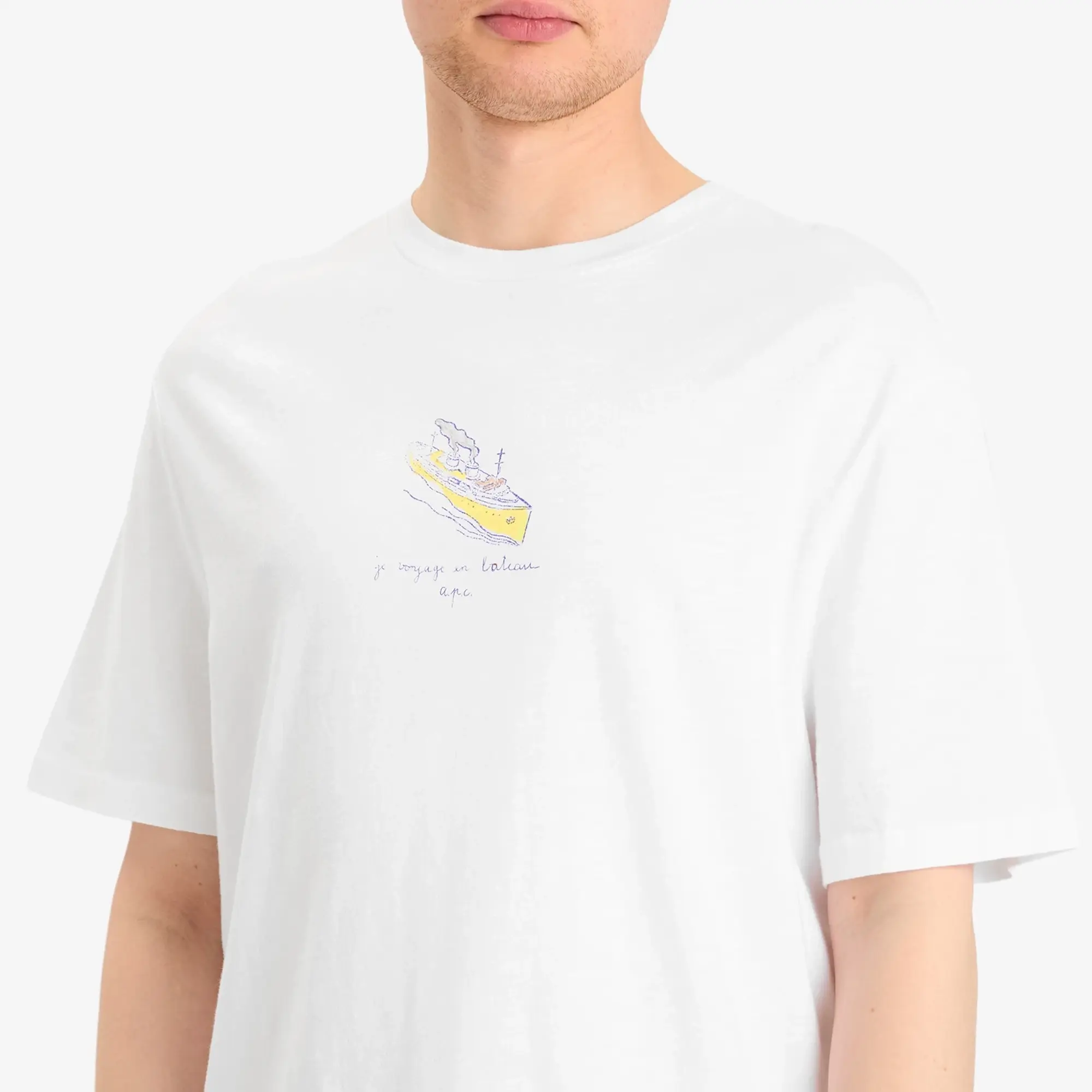 A.P.C. Men's Jack Voyage Print T-Shirt White