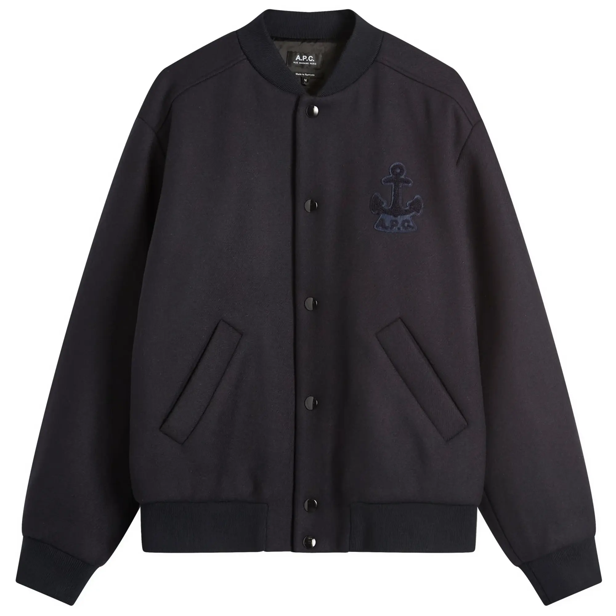 A.P.C. Men's Micka Varsity Jacket Dark Navy