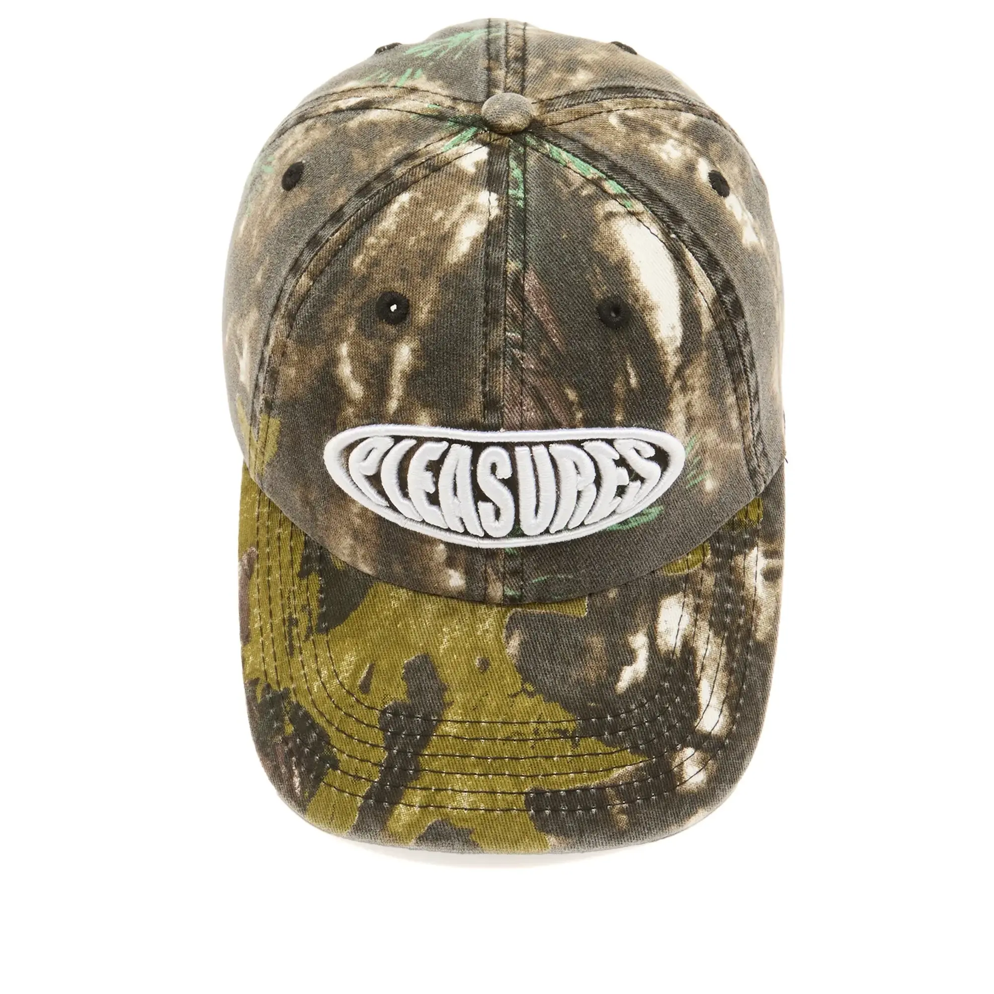 Pleasures Men's Bubble Logo Polo Cap Camo