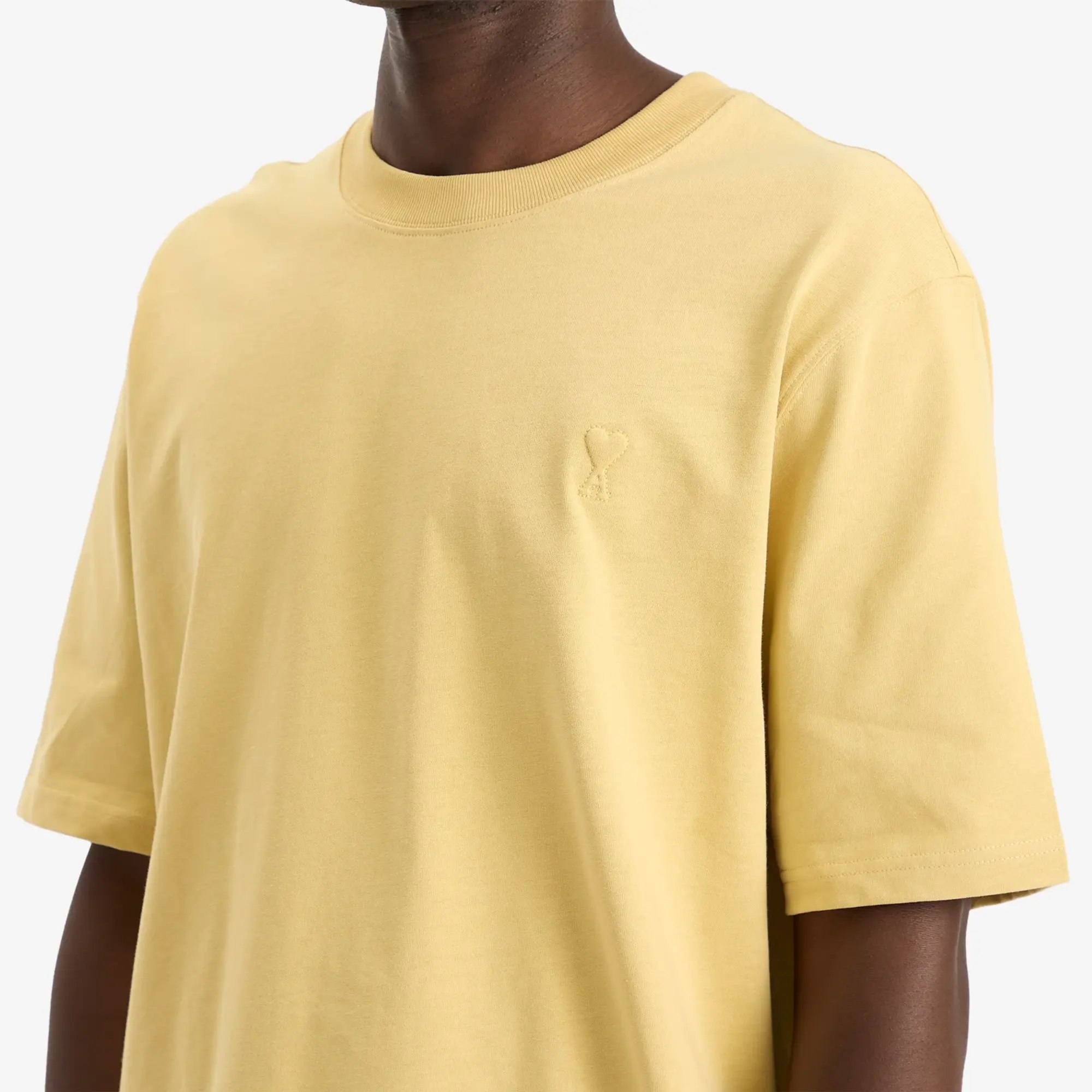 AMI Paris Men's Thick Jersey Tshirt ADC Anis