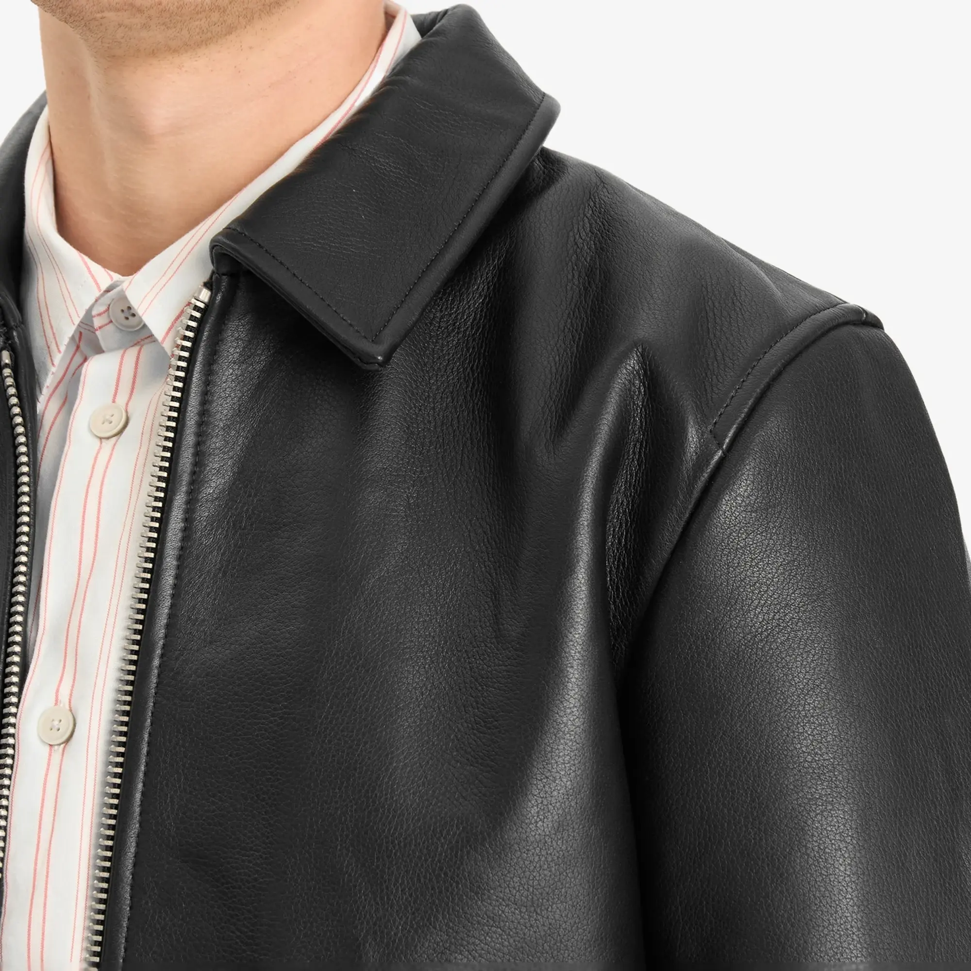 Won Hundred Men's Dutton Leather Jacket Black