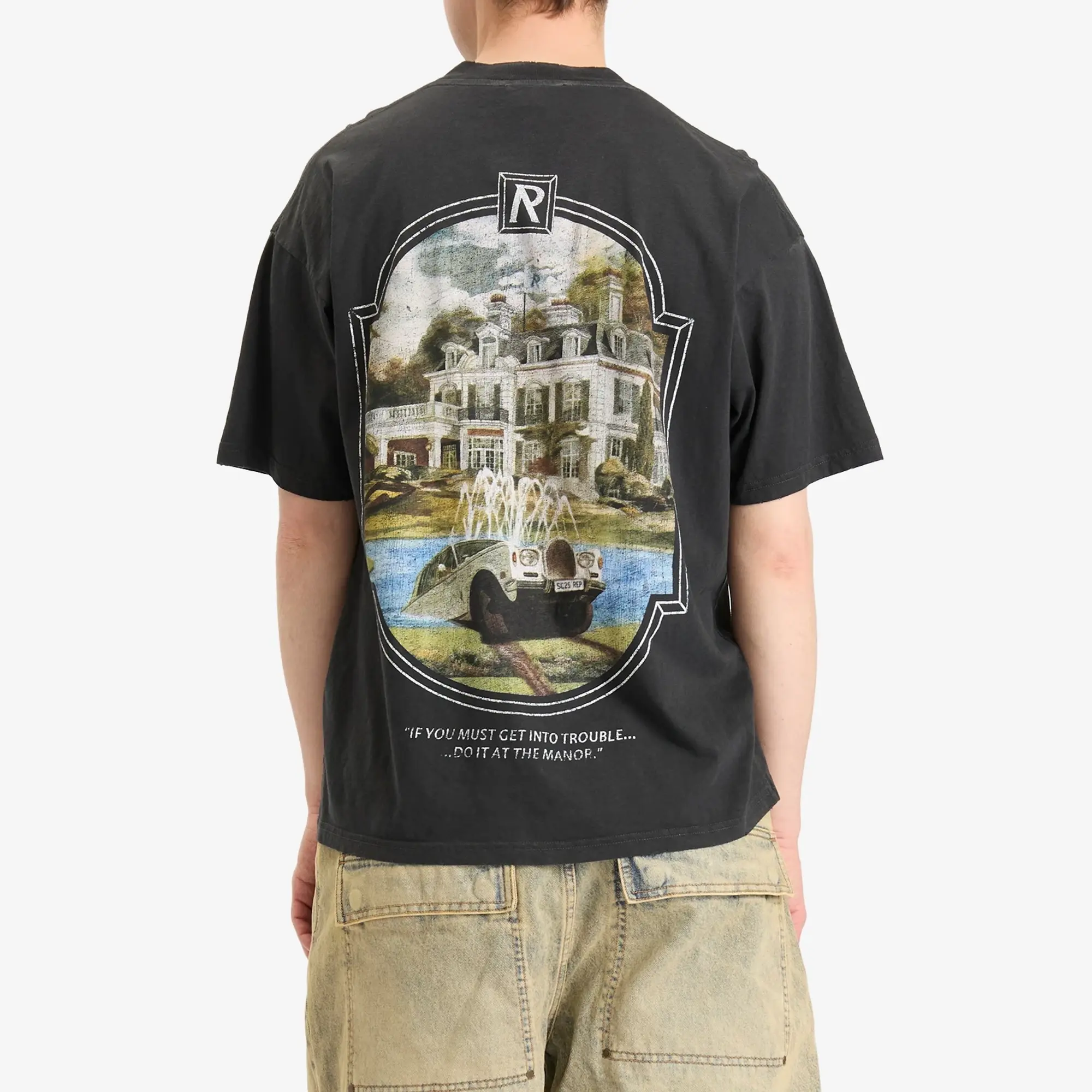 Represent Men's Revere Manor T-Shirt Stained Black