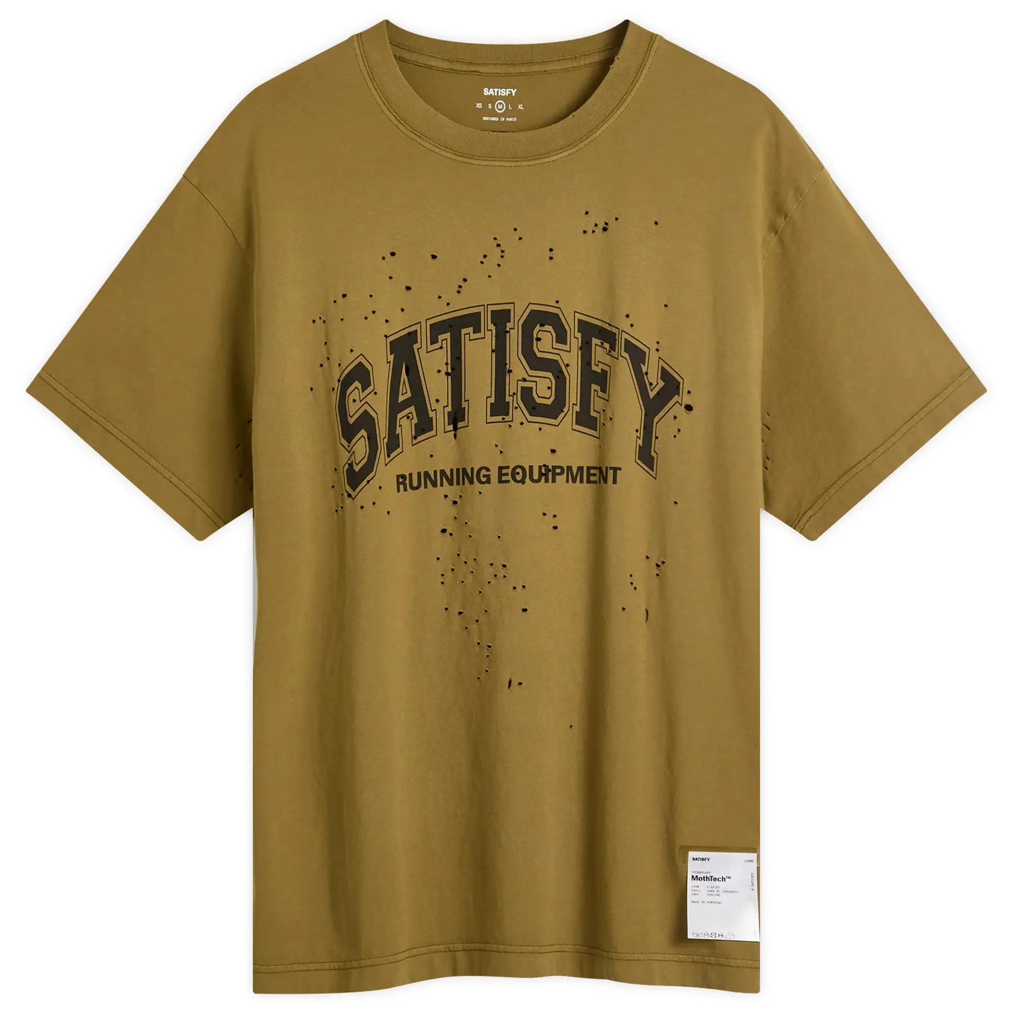 Satisfy Men's MothTech T-Shirt Sun Bleached Military Olive