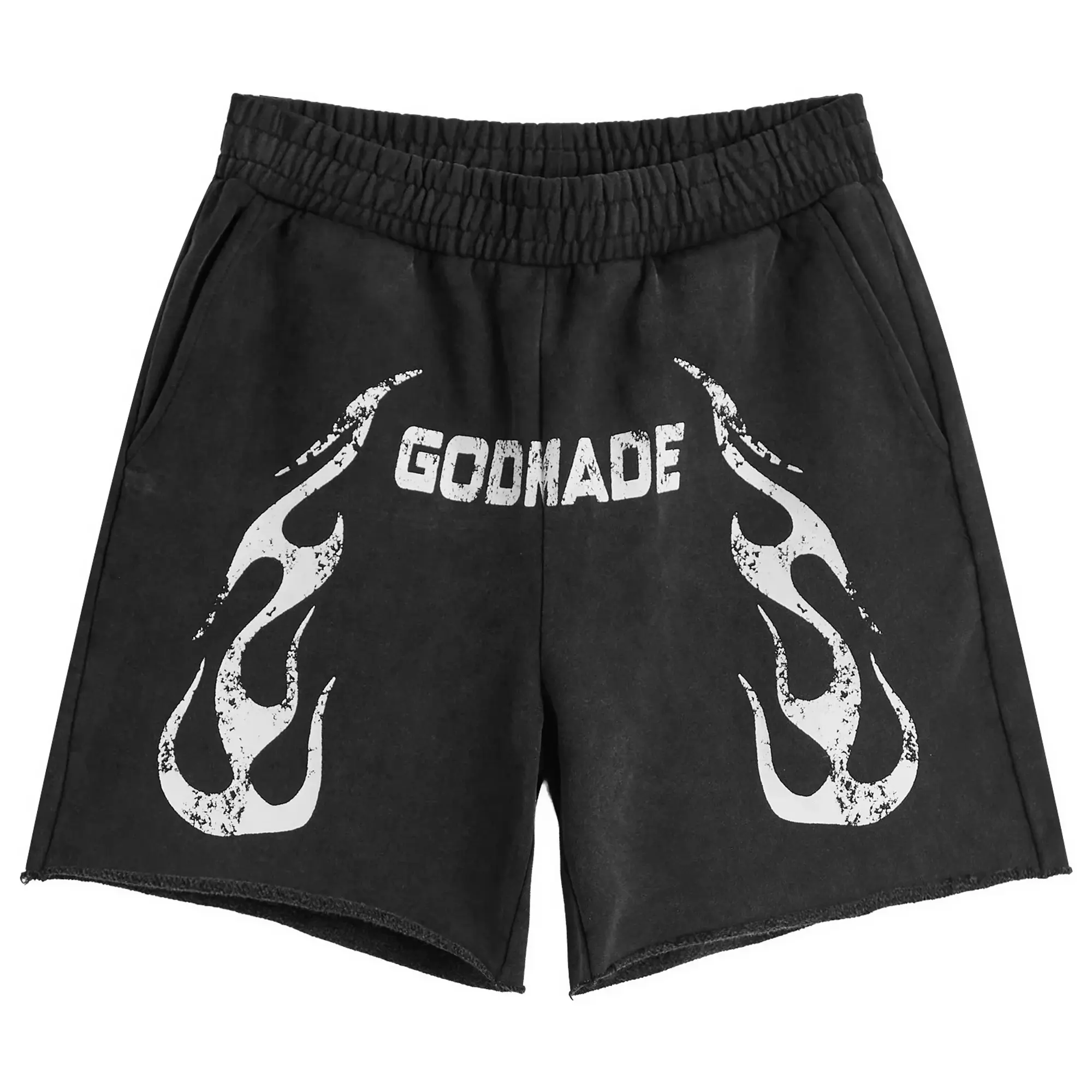 God Made Men's F7 Shorts Washed Black