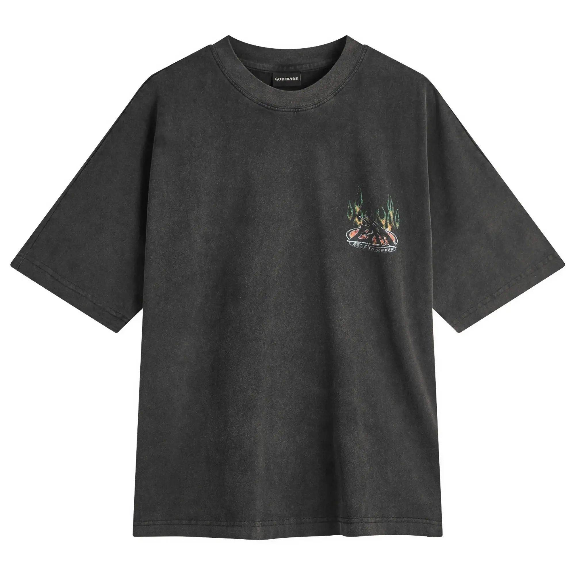 God Made Men's Path To Heaven T-Shirt Washed Black