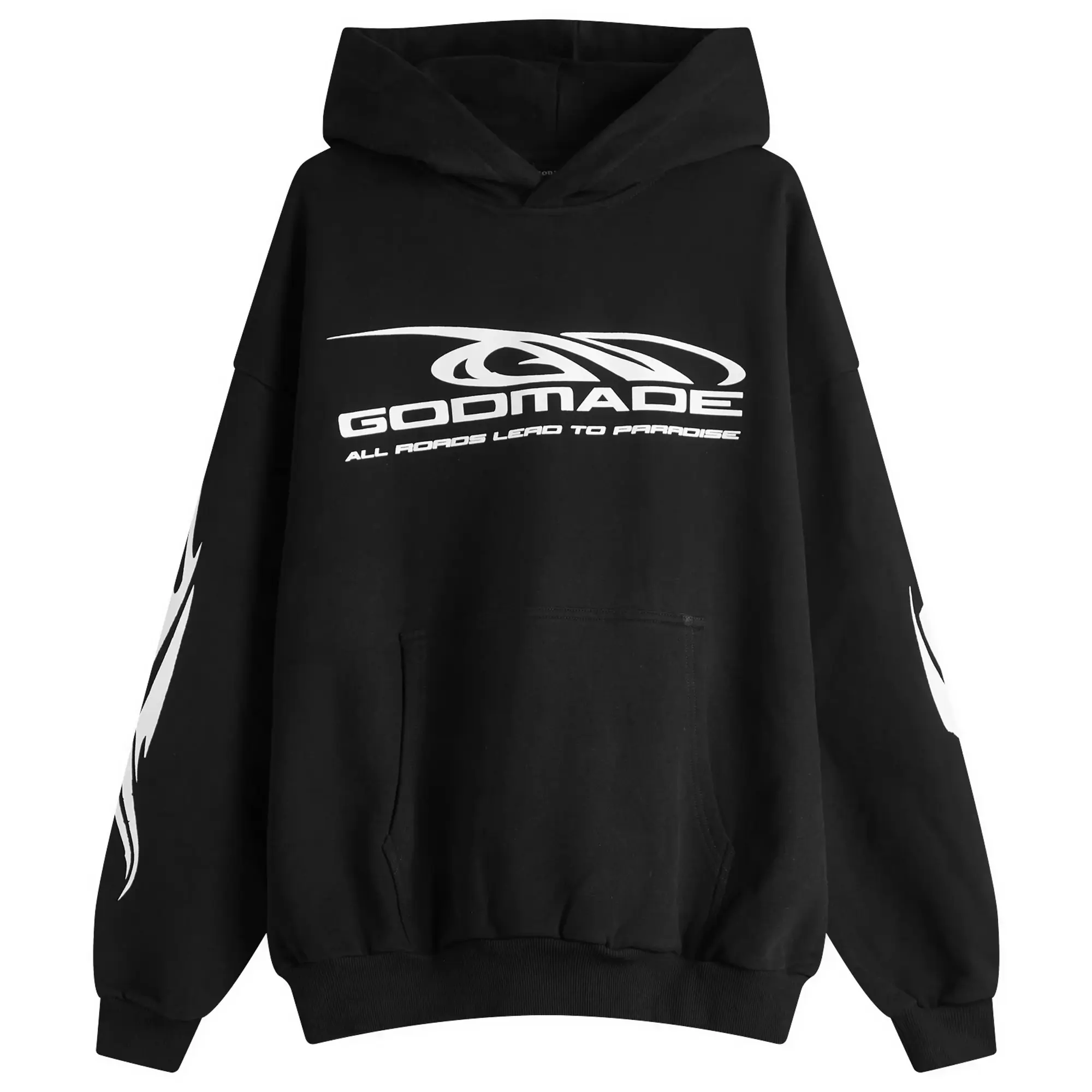 God Made Men's Road To Paradise Hoodie Washed Black