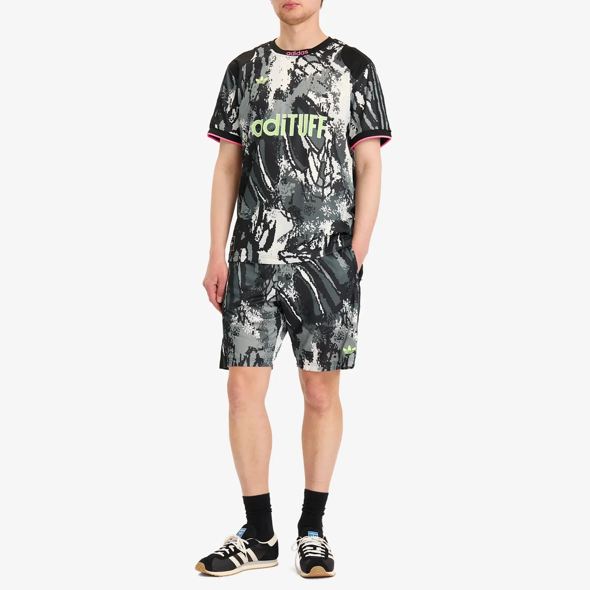 Adidas Men's Archive All Over Print Short Multicolor/Grey Three