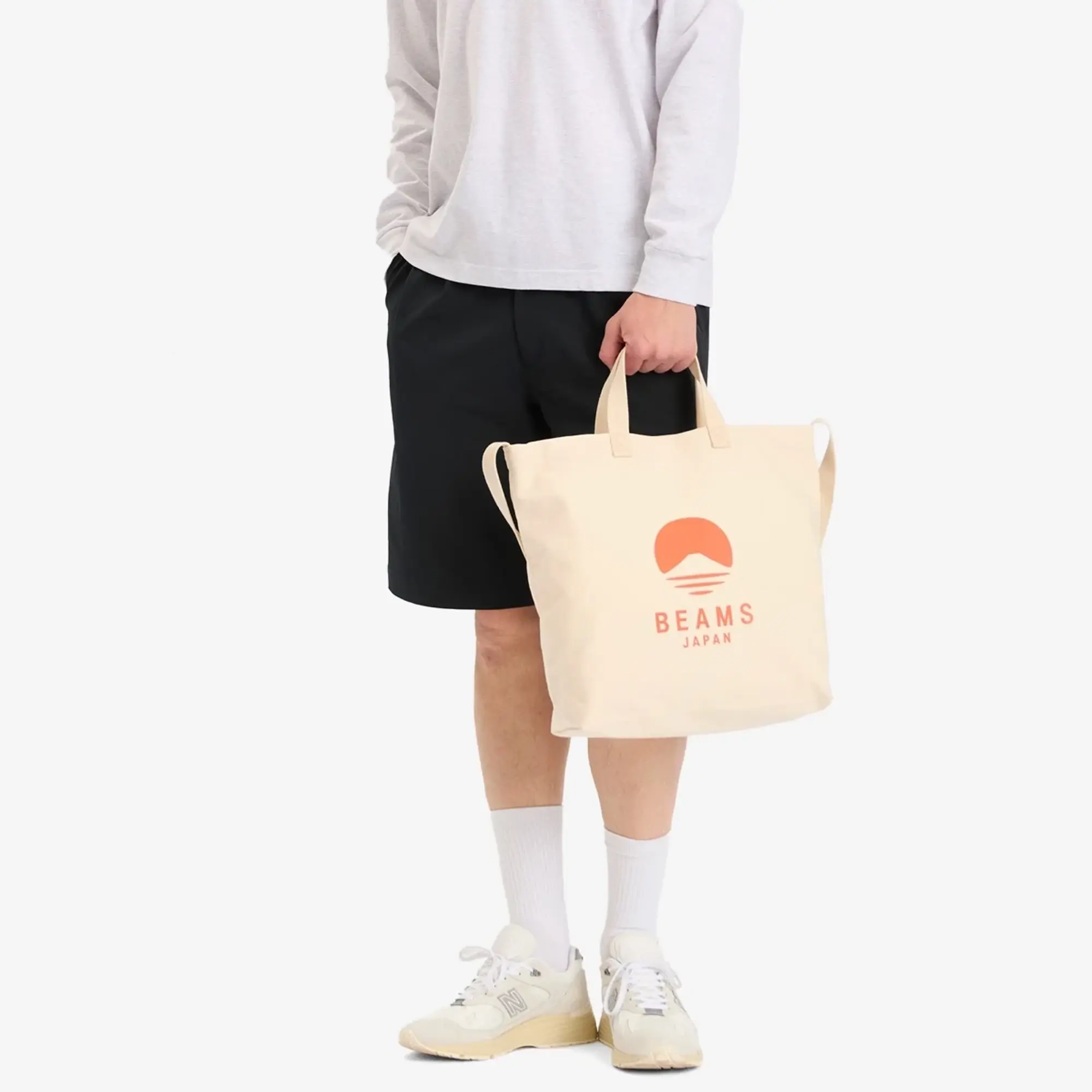 BEAMS JAPAN 2 Way Canvas Tote Bag Orange